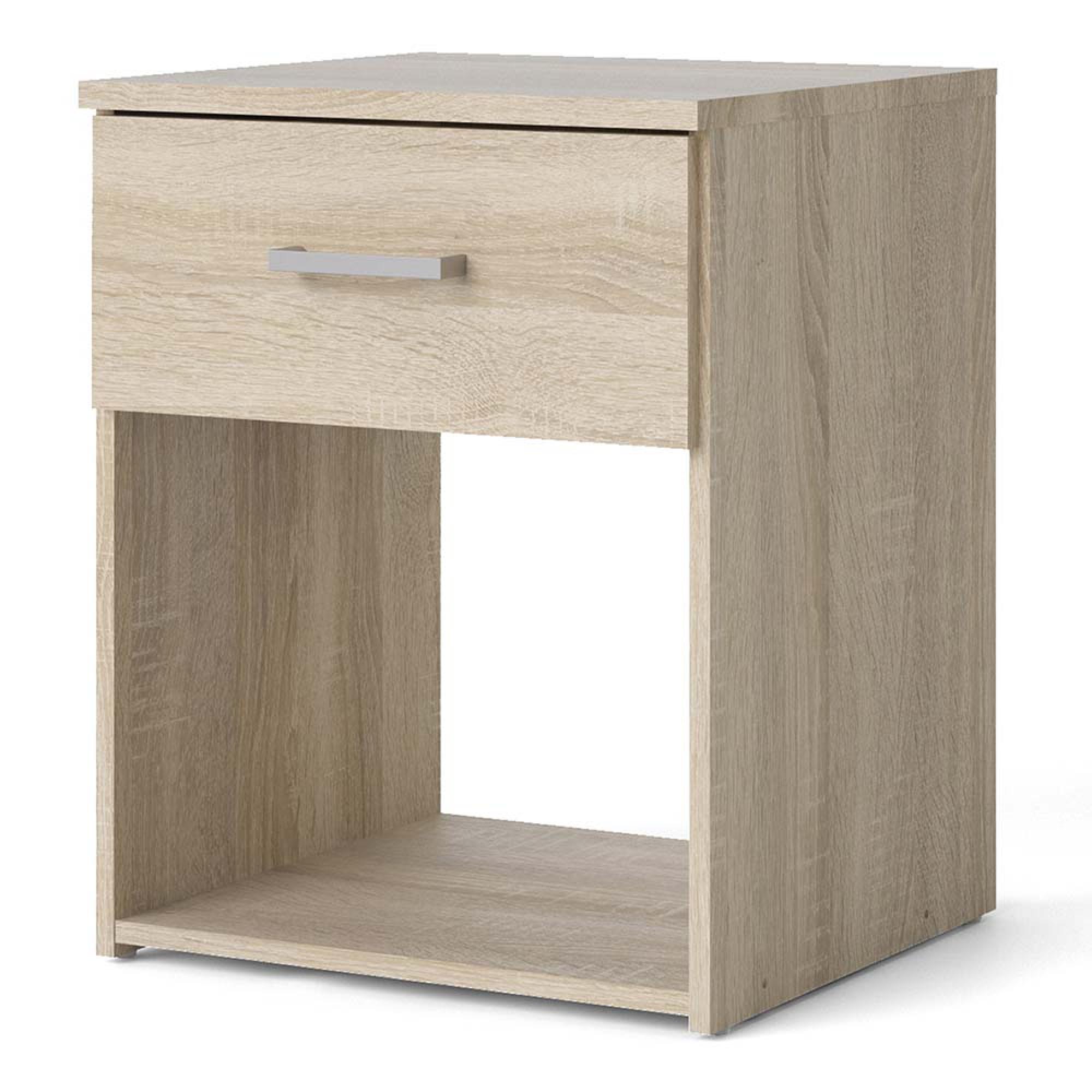 Space Bedside Cabinet - 1 Drawer - Oak
