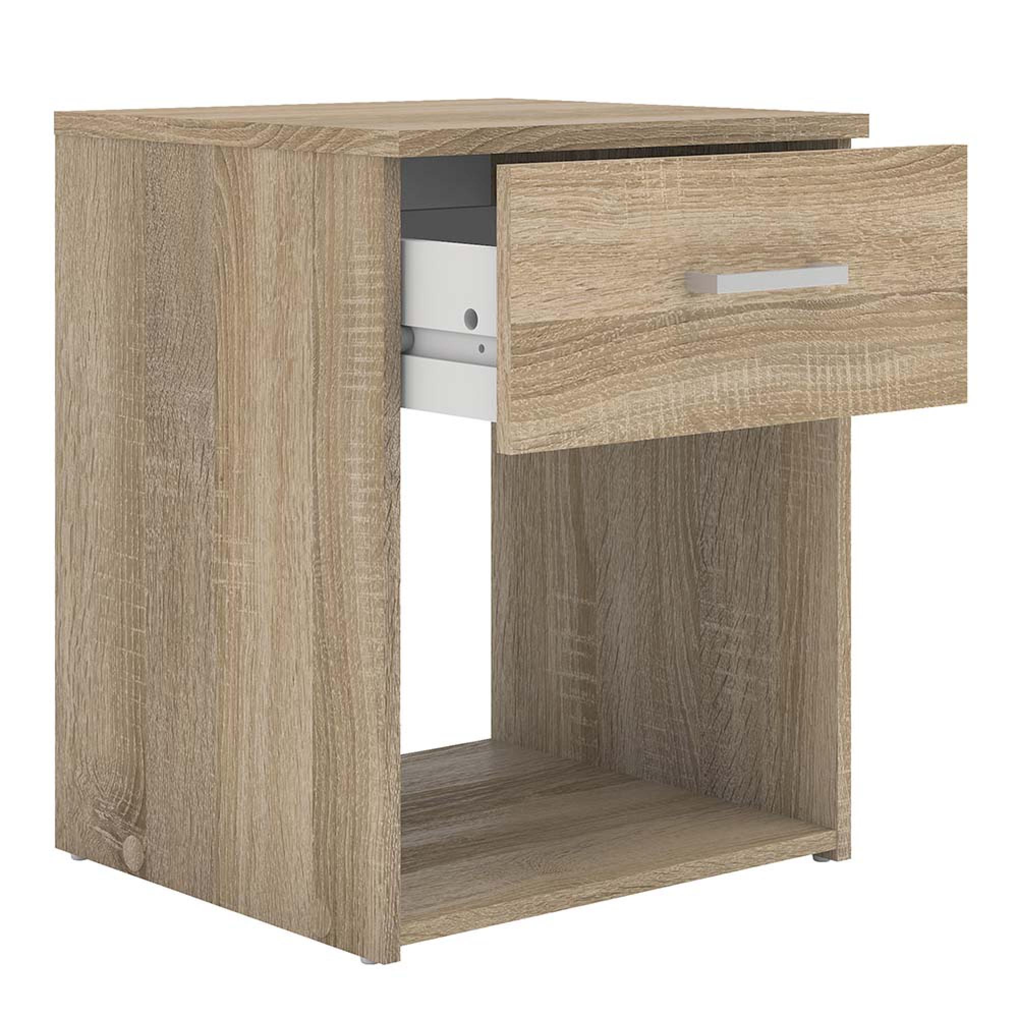 Space Bedside Cabinet - 1 Drawer - Oak