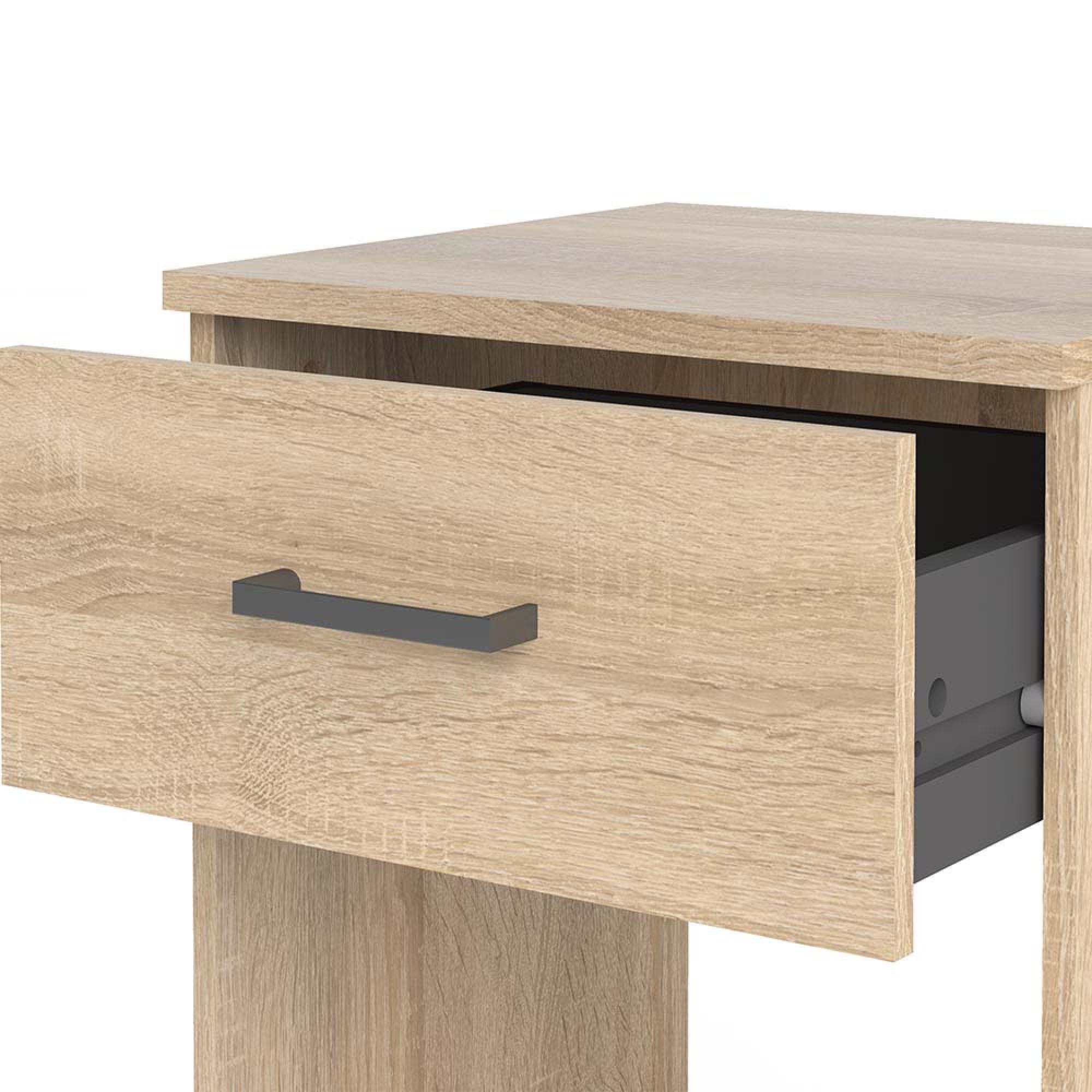 Space Bedside Cabinet - 1 Drawer - Oak