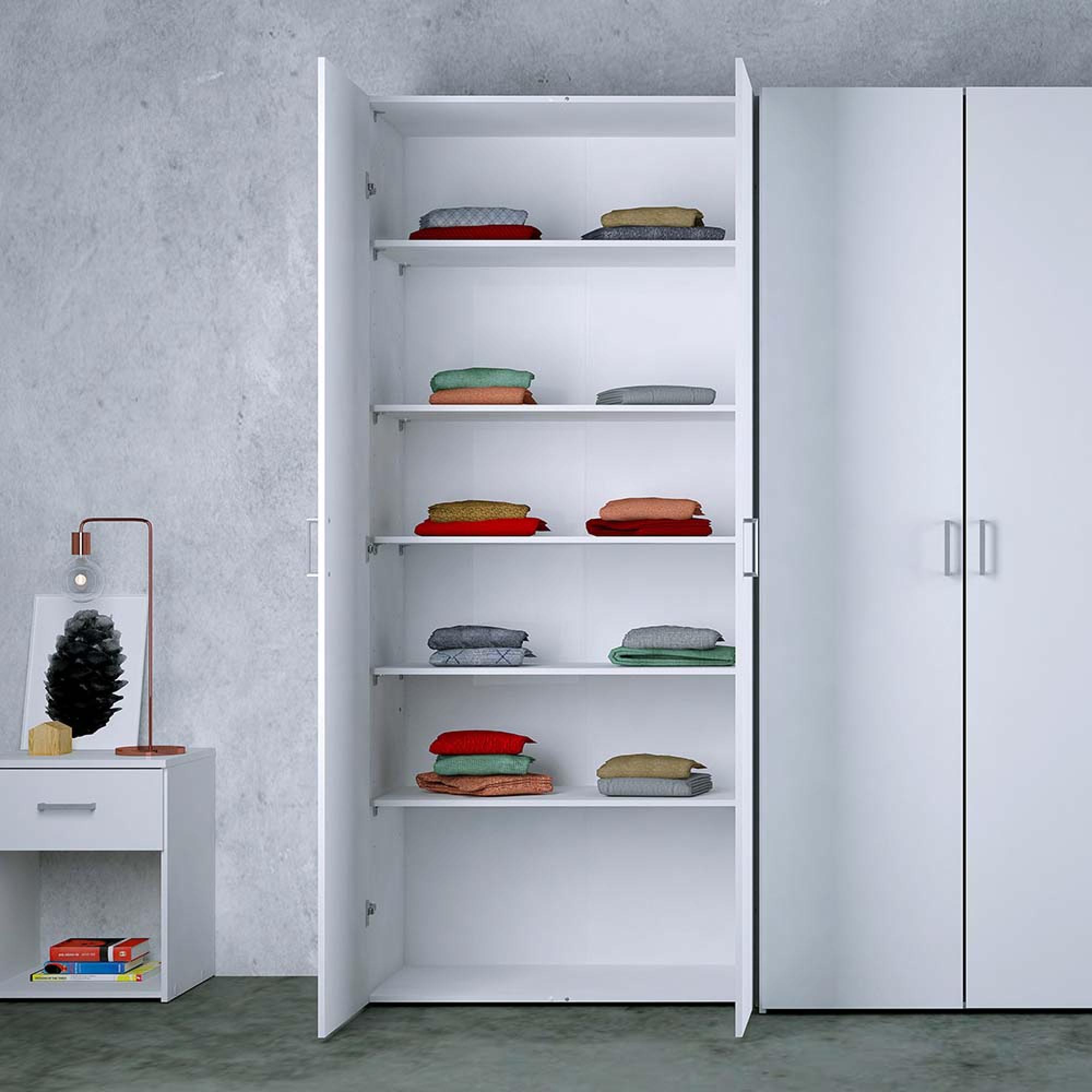 Space Bedside Cabinet - 1 Drawer - White