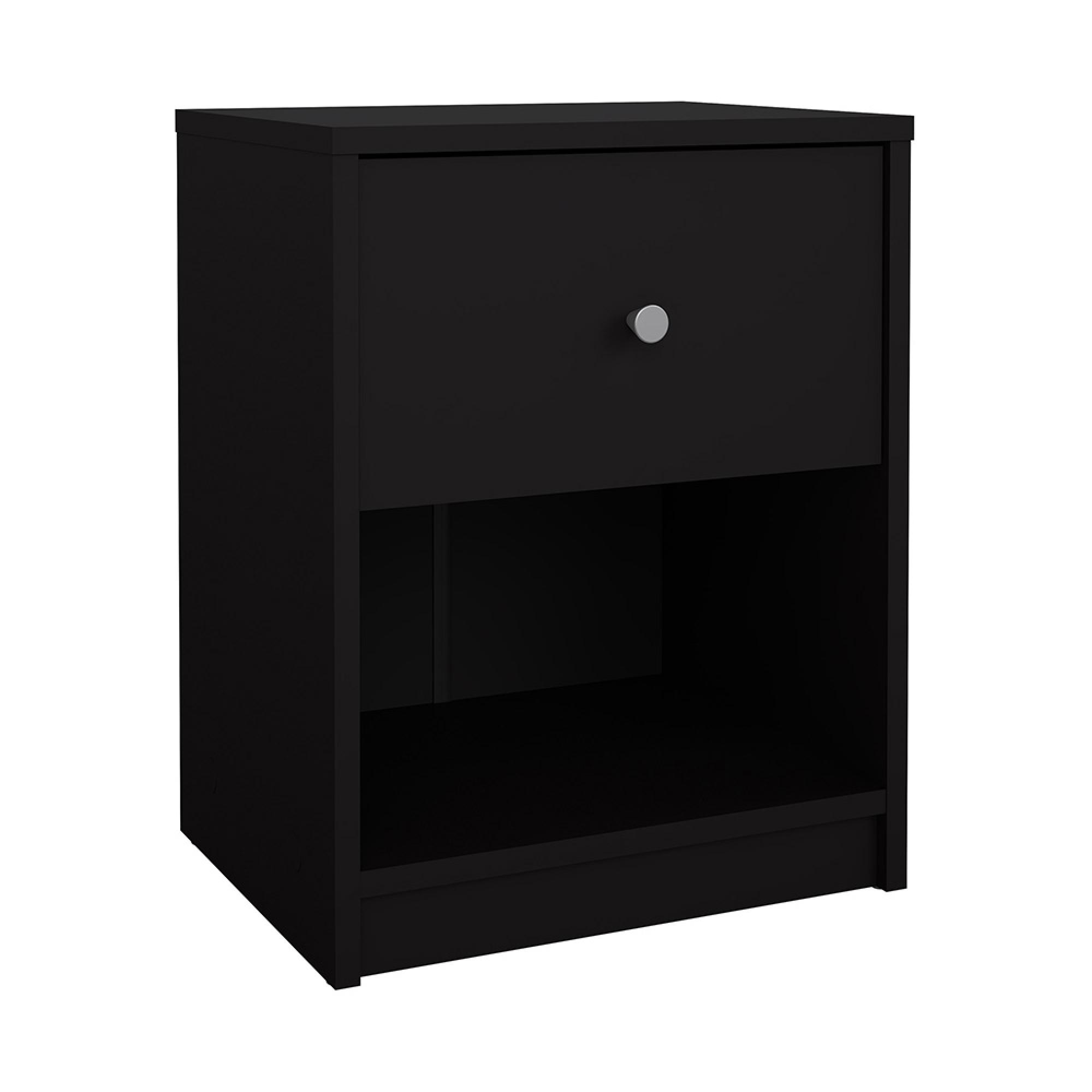 May Bedside Cabinet - 1 Drawer - Black