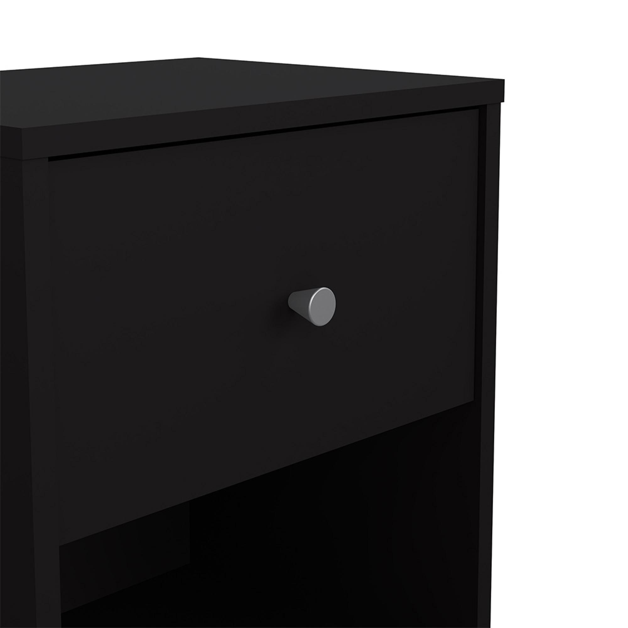 May Bedside Cabinet - 1 Drawer - Black