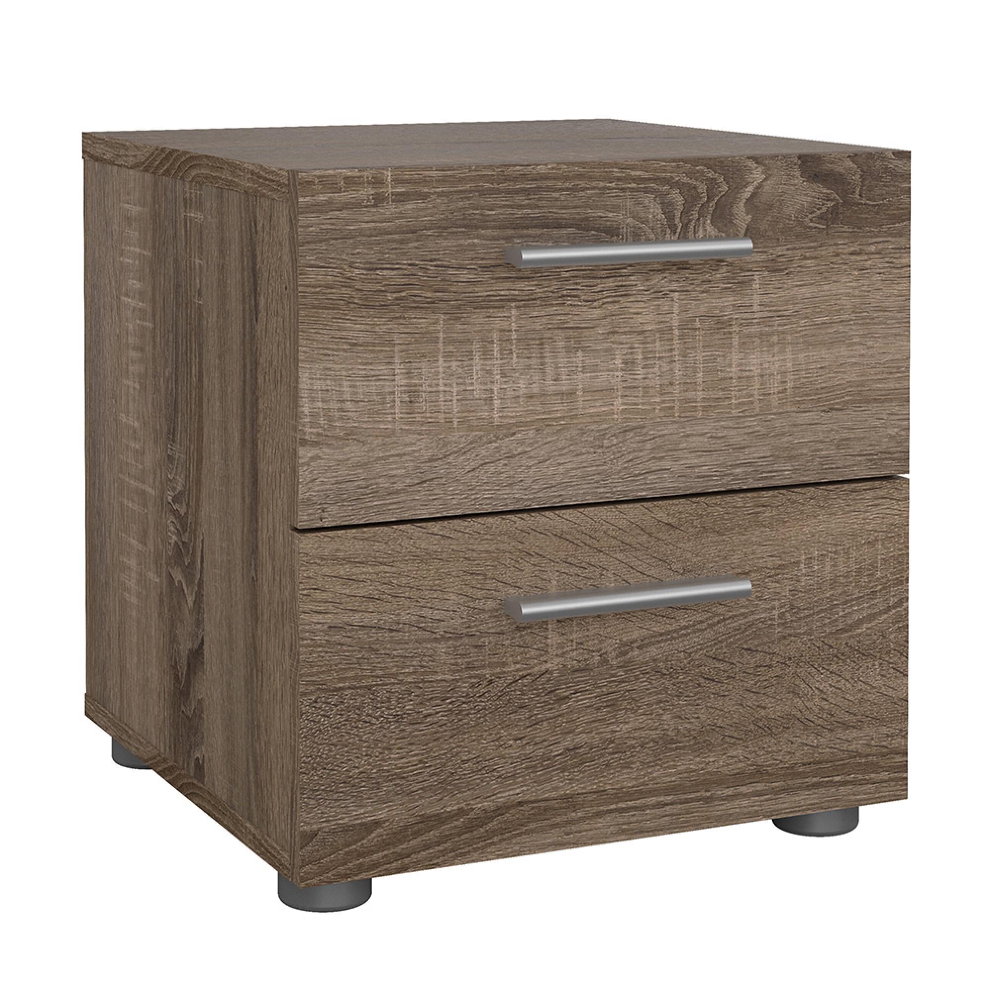 Pepe Bedside Cabinet - 2 Drawer - Truffle Oak