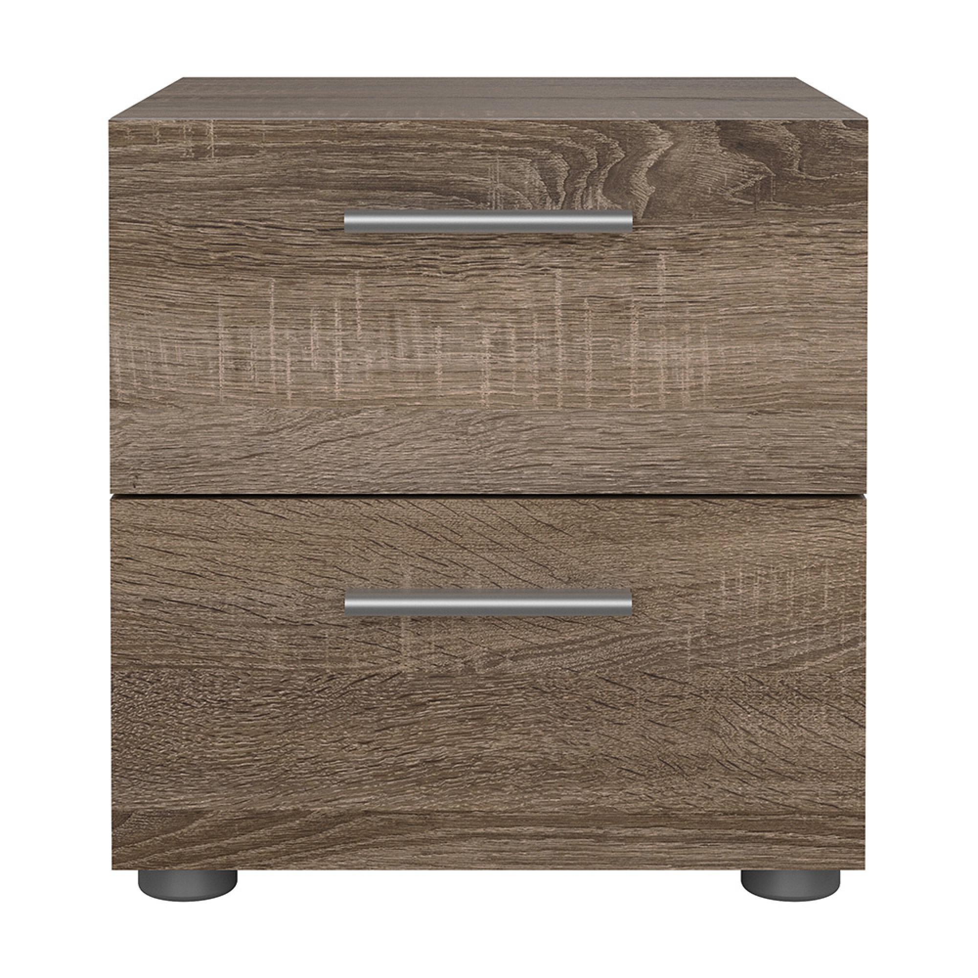 Pepe Bedside Cabinet - 2 Drawer - Truffle Oak