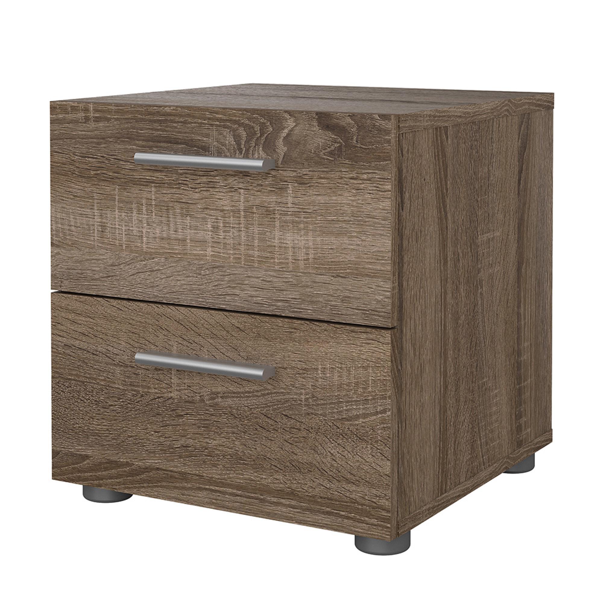 Pepe Bedside Cabinet - 2 Drawer - Truffle Oak
