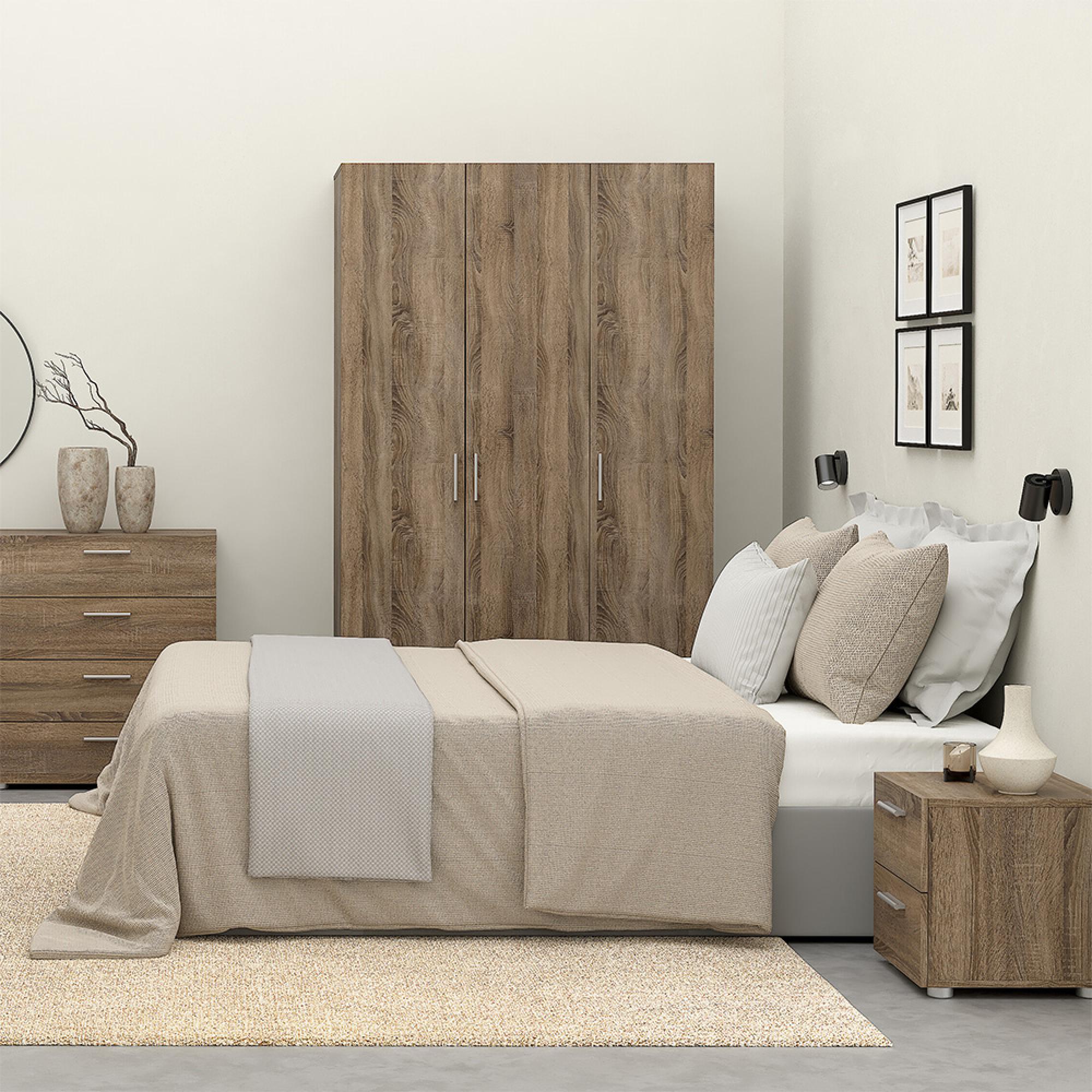 Pepe Bedside Cabinet - 2 Drawer - Truffle Oak