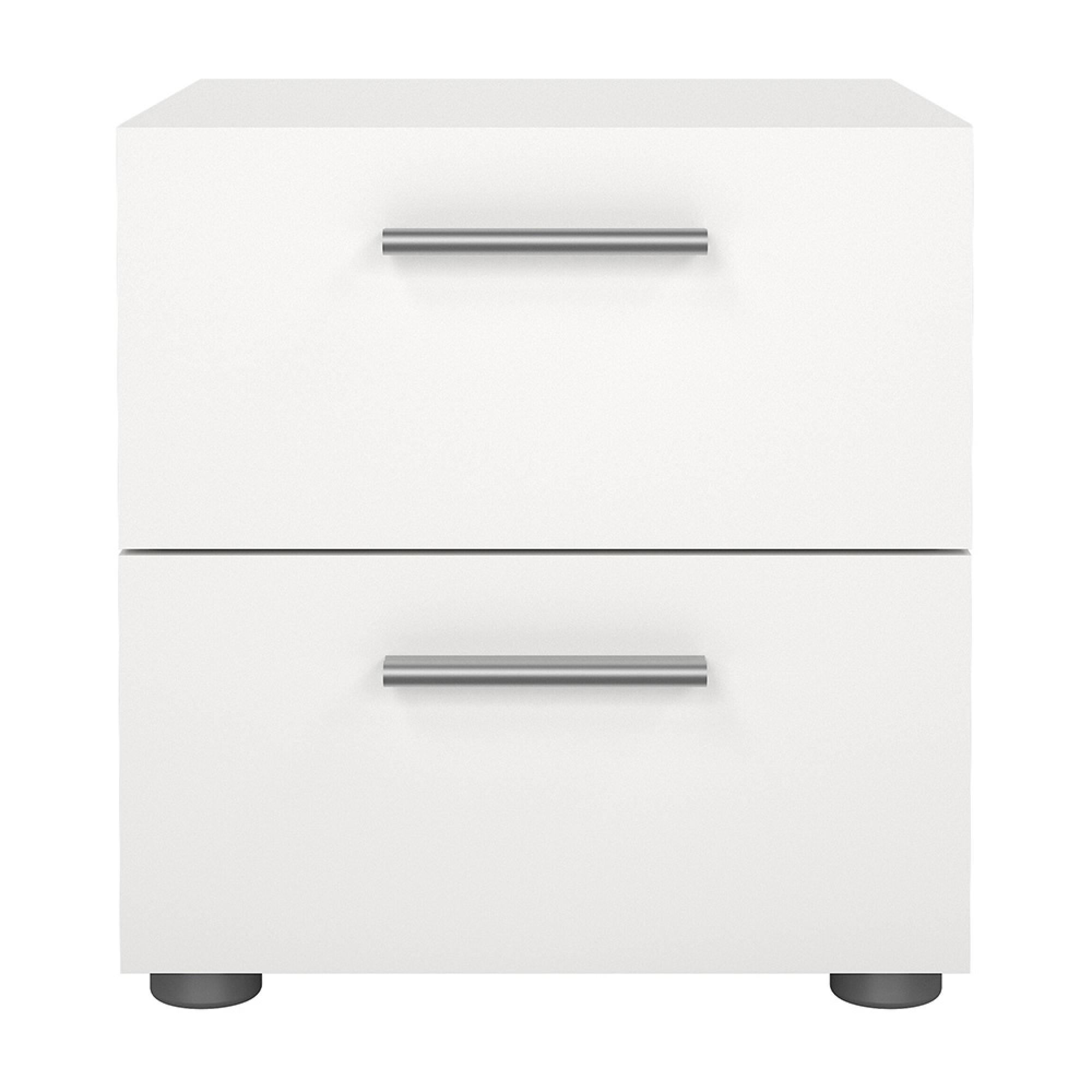 Pepe Bedside Cabinet - 2 Drawer - White