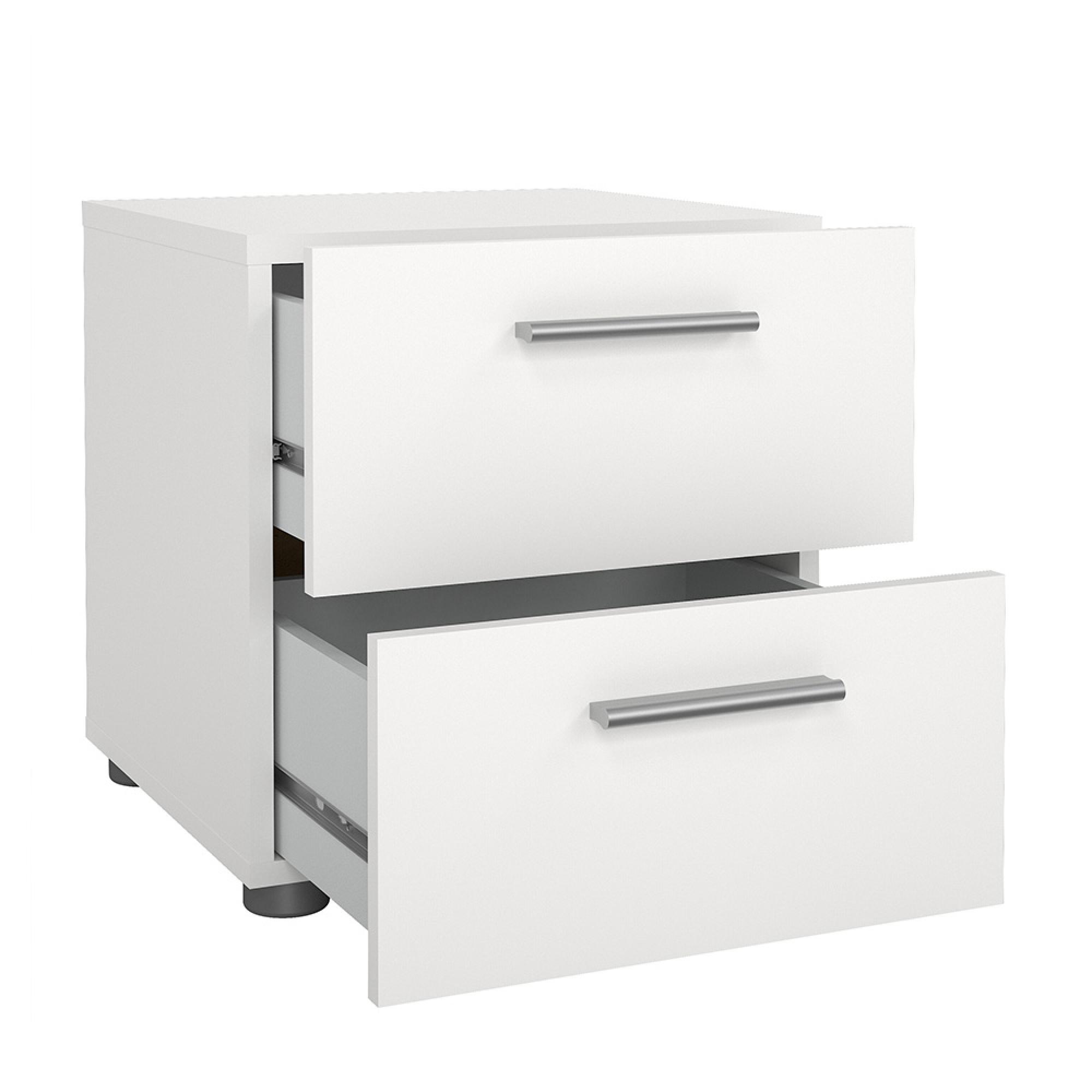 Pepe Bedside Cabinet - 2 Drawer - White