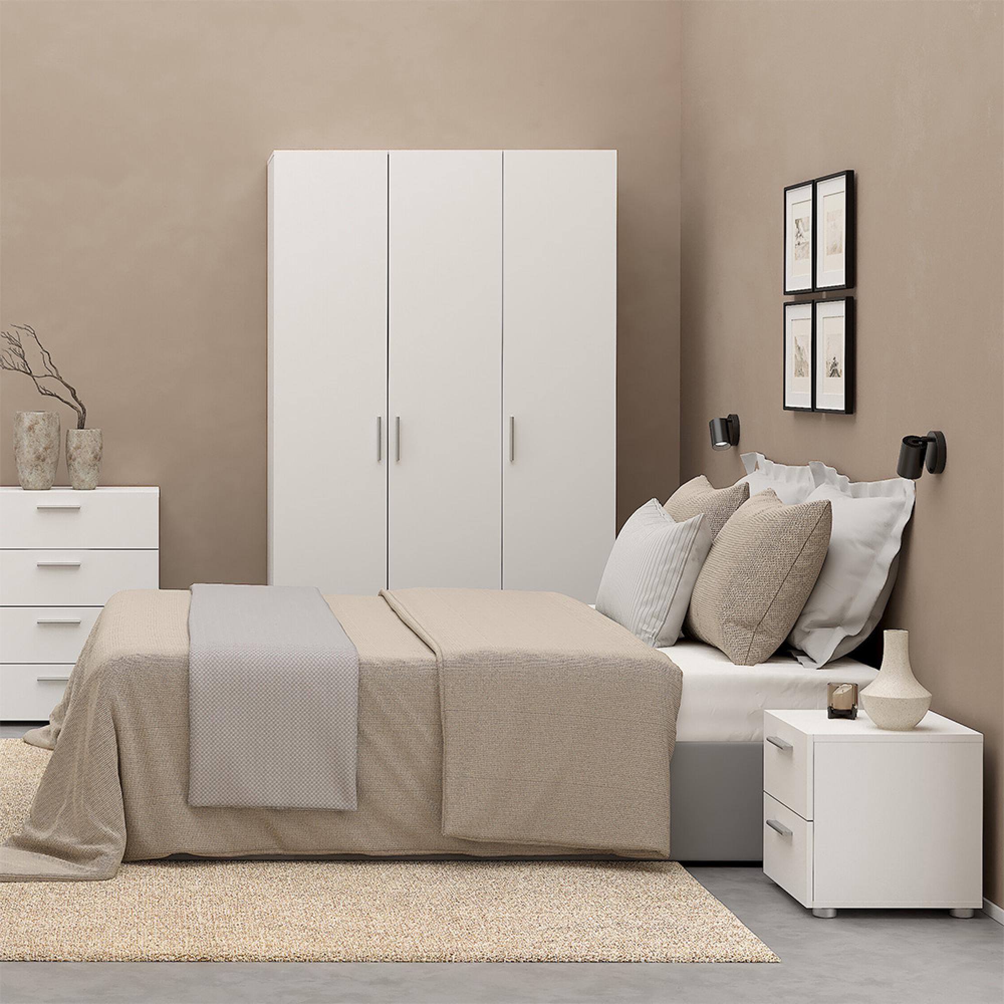 Pepe Bedside Cabinet - 2 Drawer - White