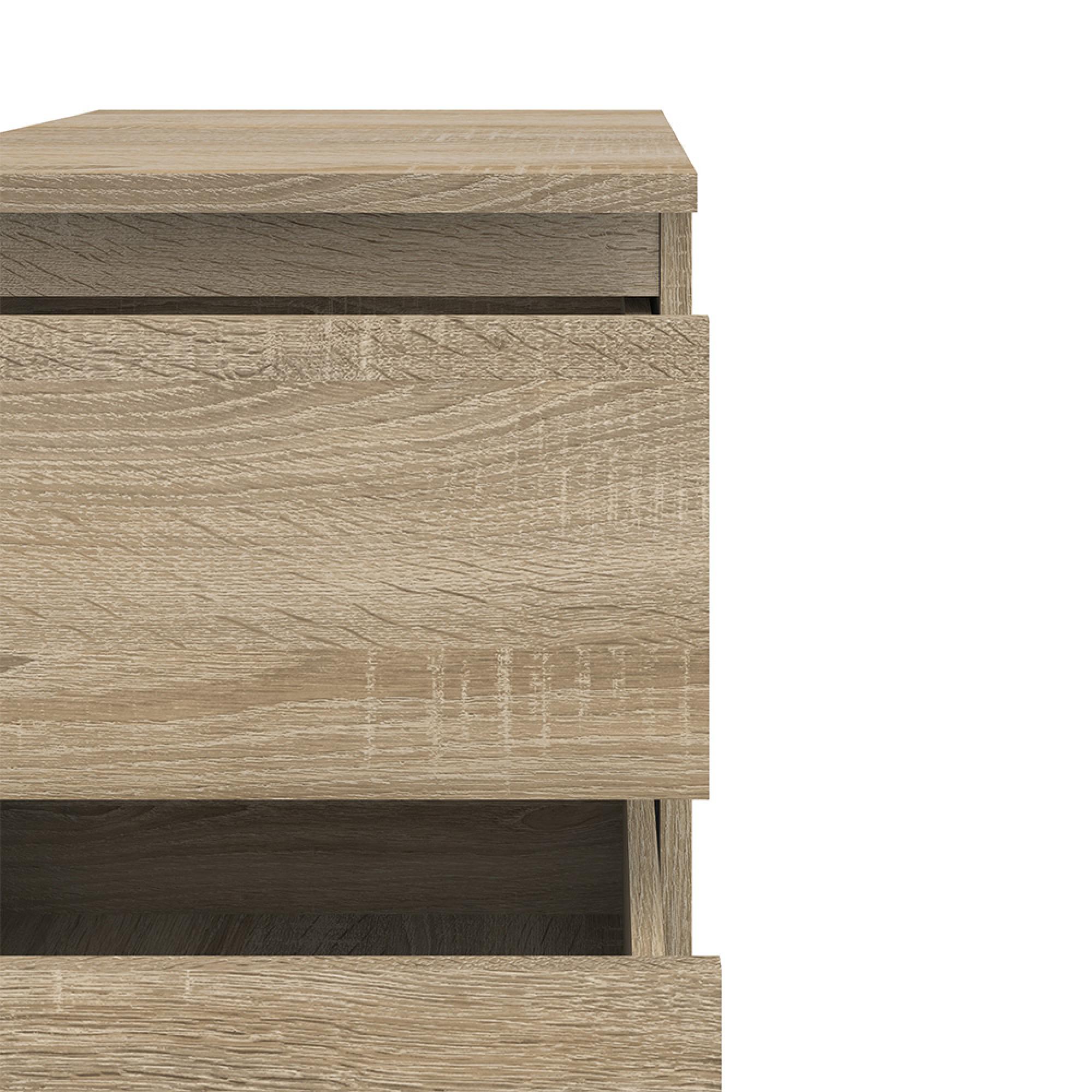 Nova Bedside Cabinet - 2 Drawer - Oak