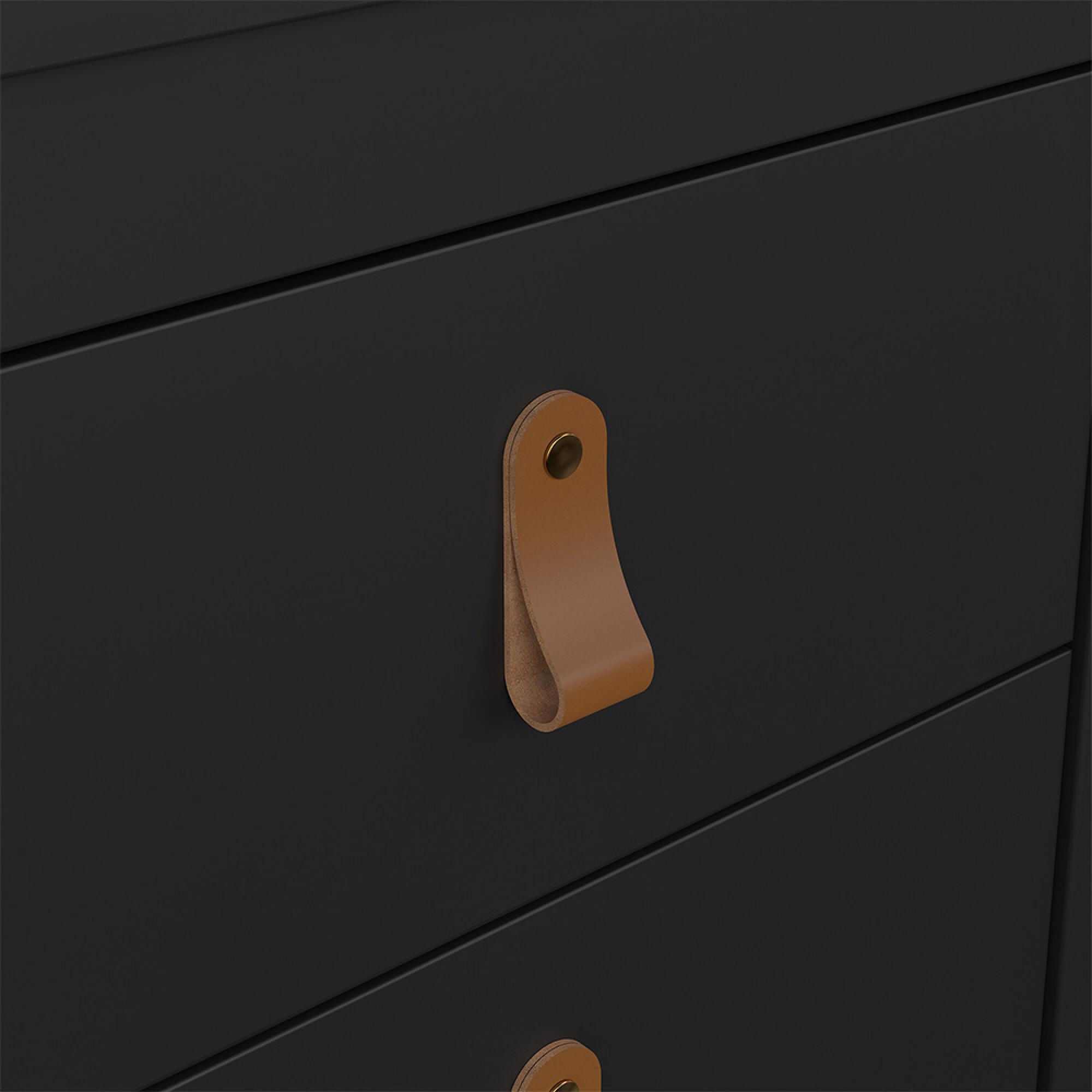 Barcelona Bedside Cabinet - 2 Drawer - Black