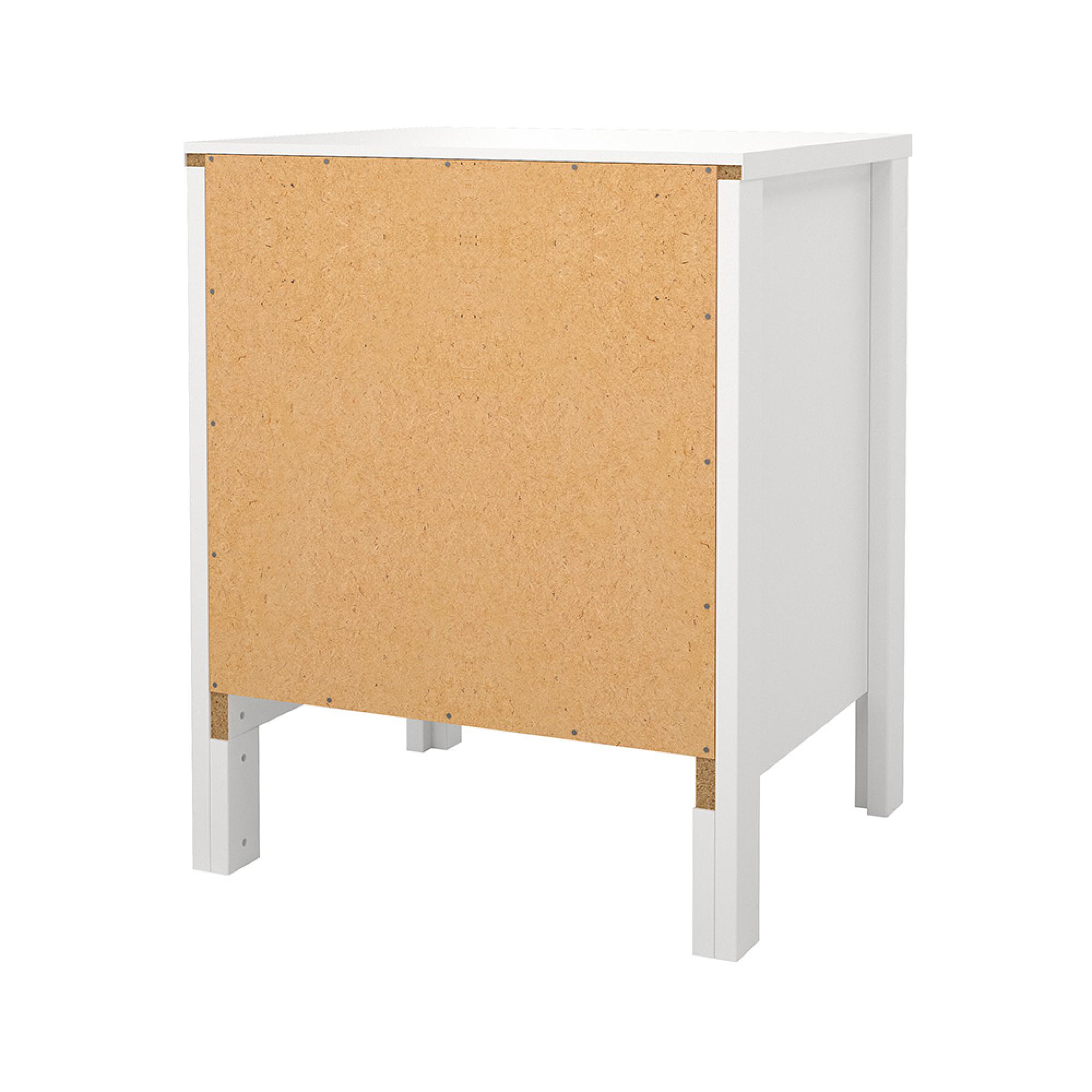 Barcelona Bedside Cabinet - 2 Drawer - White
