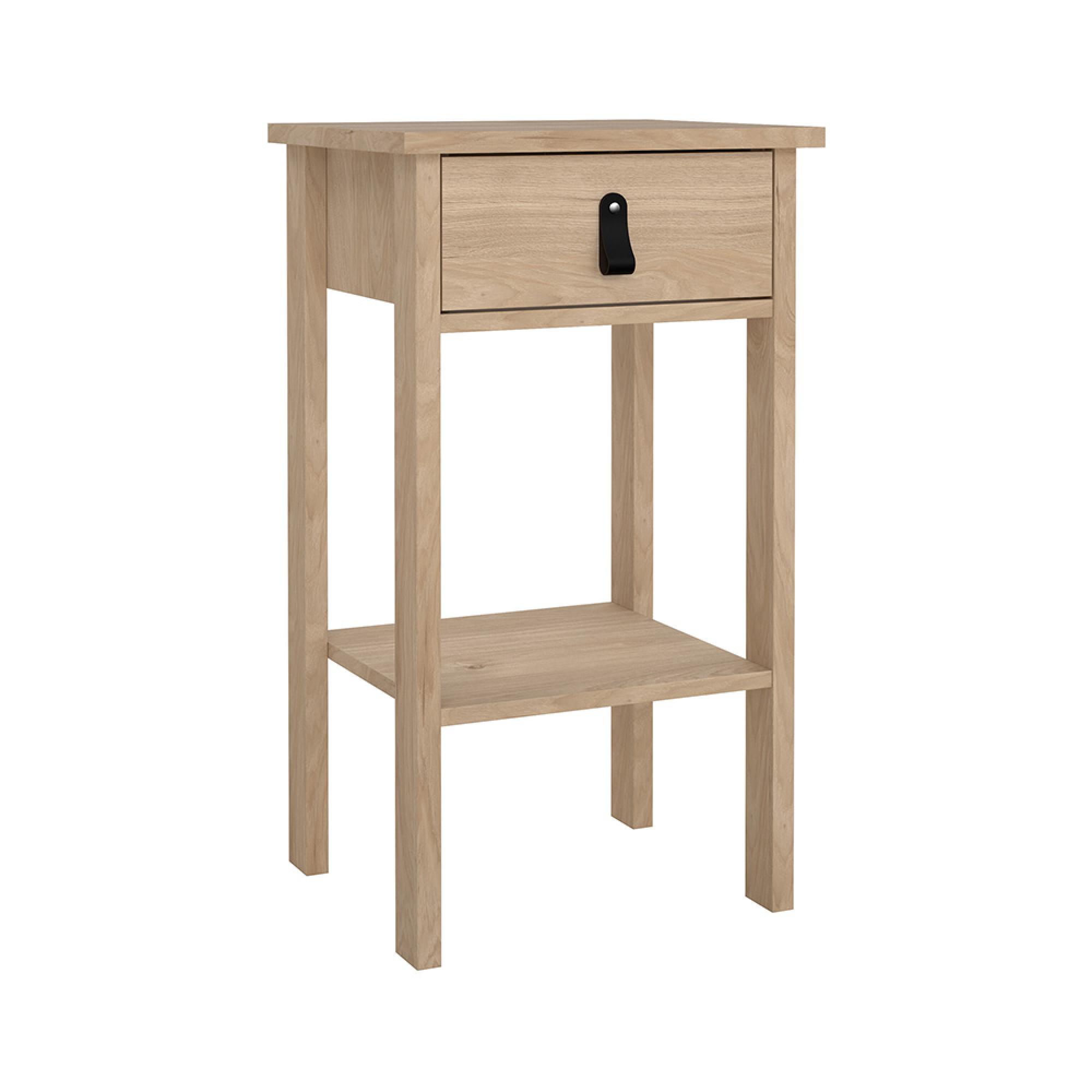 Barcelona Bedside Table - 1 Drawer - Jackson Hickory Oak