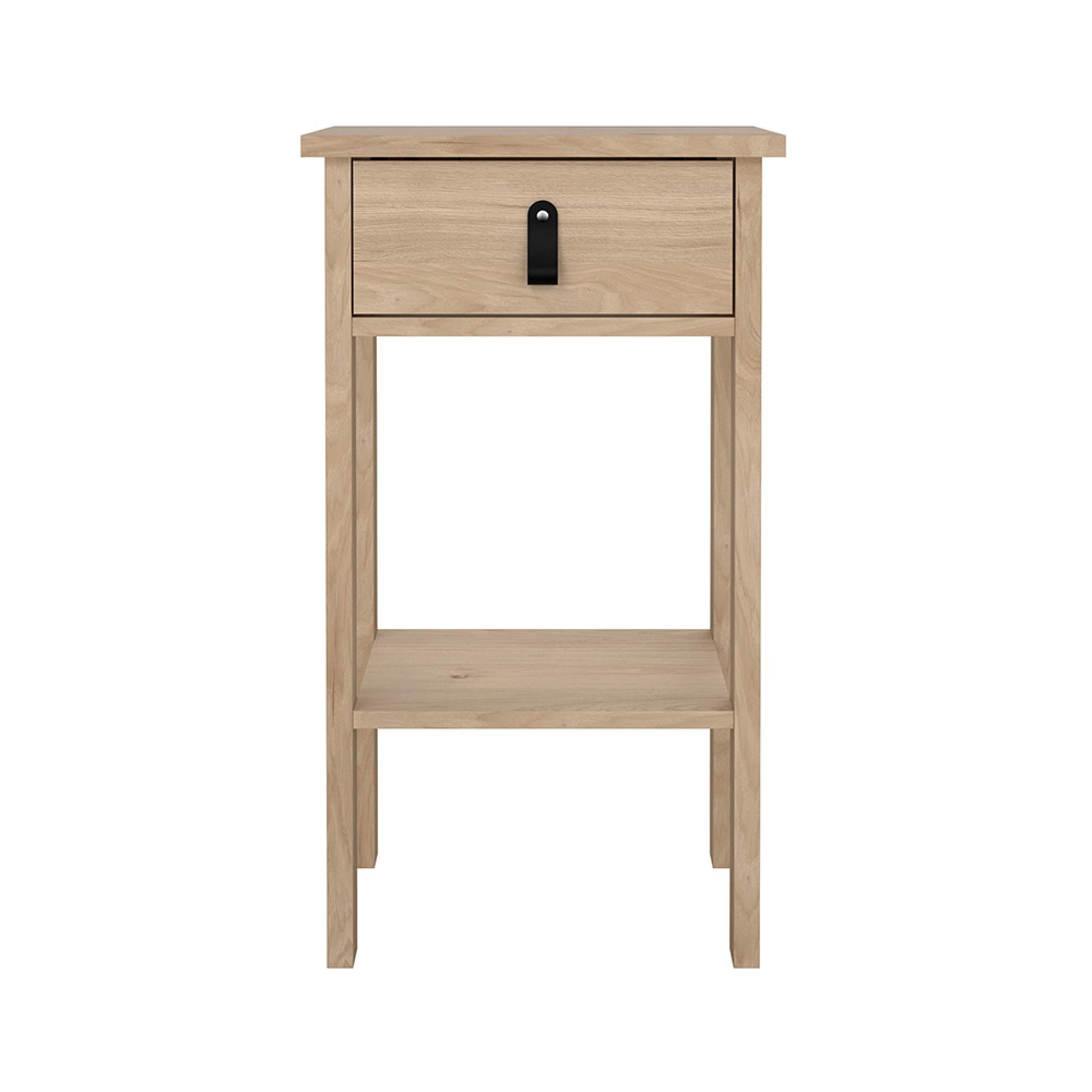 Barcelona Bedside Table - 1 Drawer - Jackson Hickory Oak
