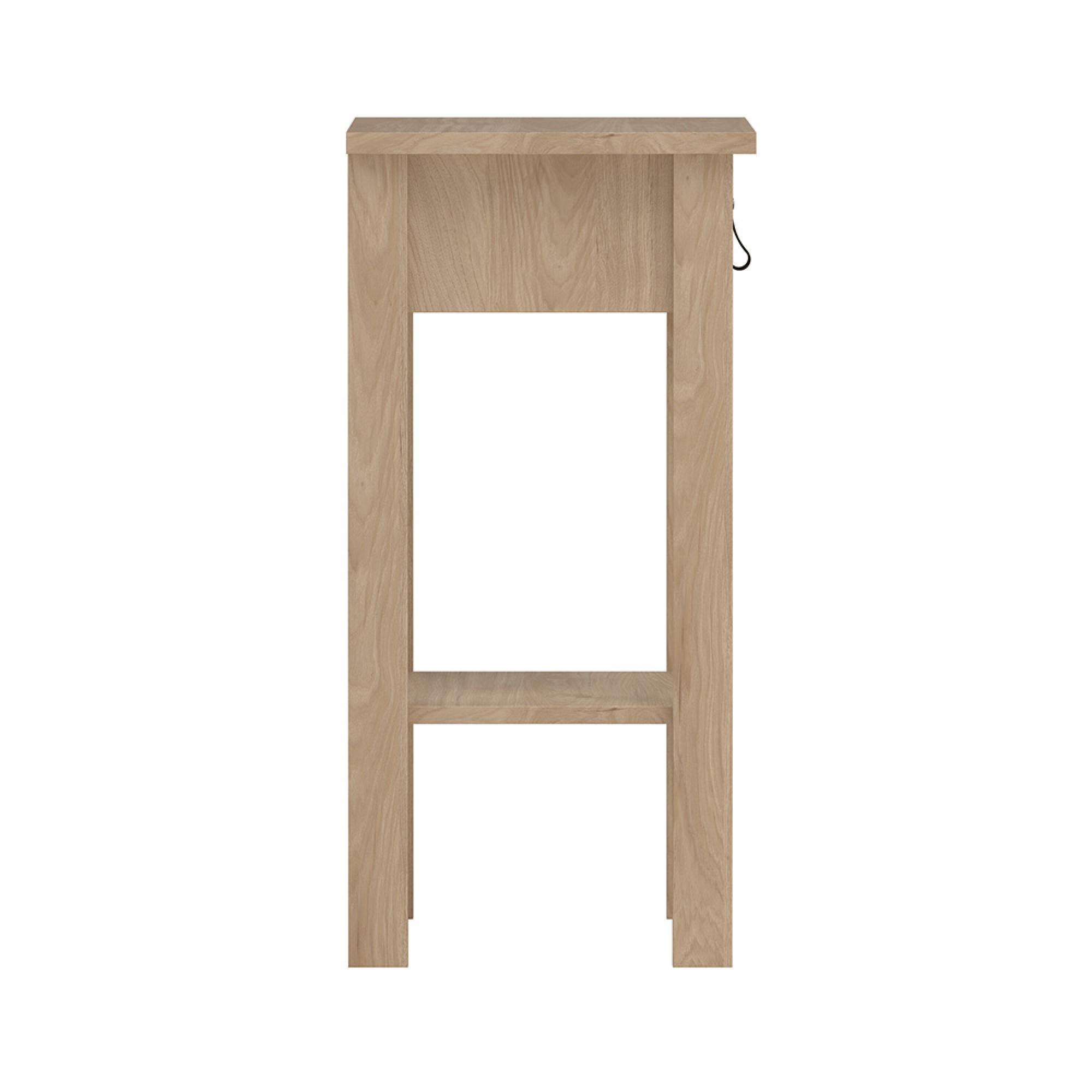 Barcelona Bedside Table - 1 Drawer - Jackson Hickory Oak
