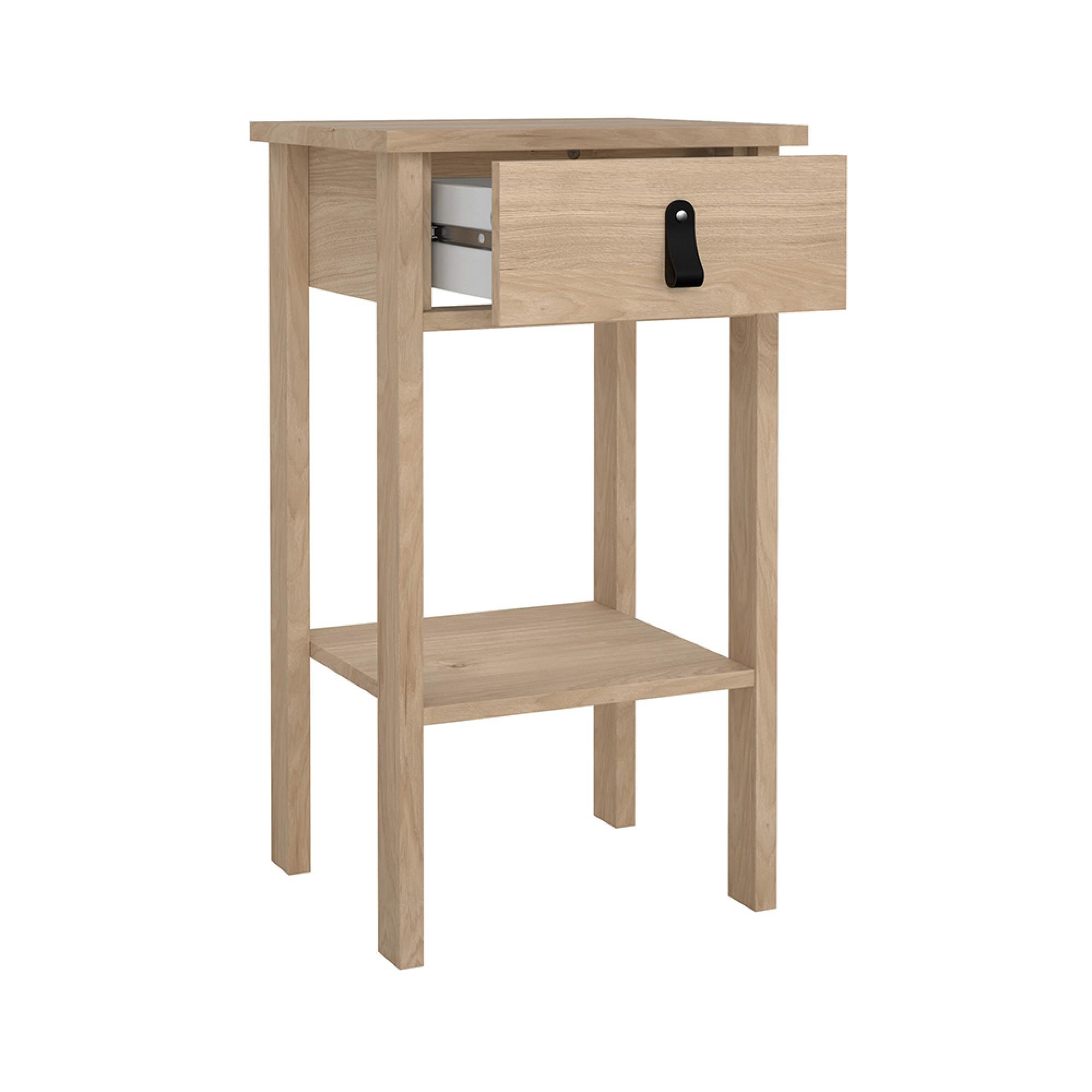 Barcelona Bedside Table - 1 Drawer - Jackson Hickory Oak