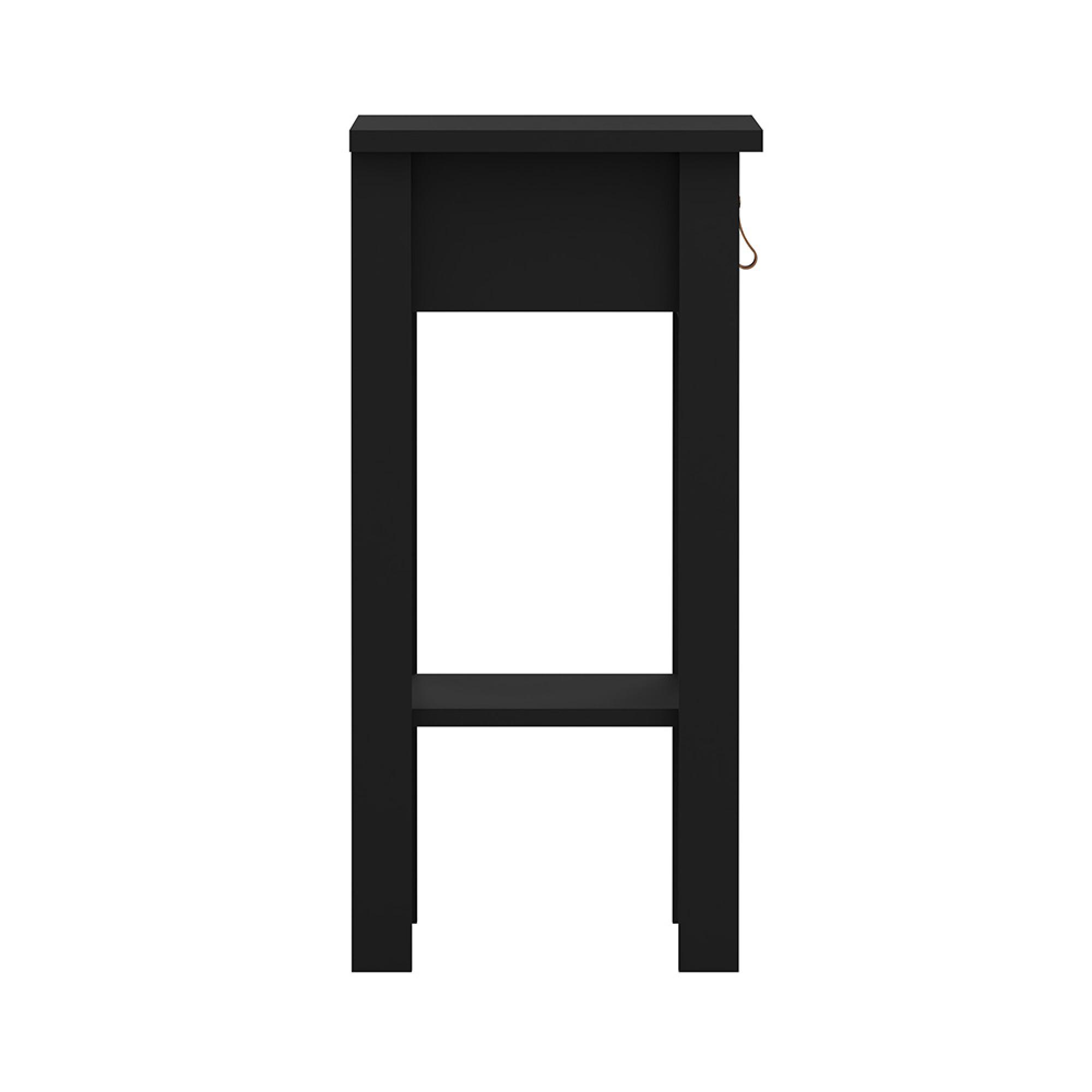 Barcelona Bedside Table - 1 Drawer - Matt Black