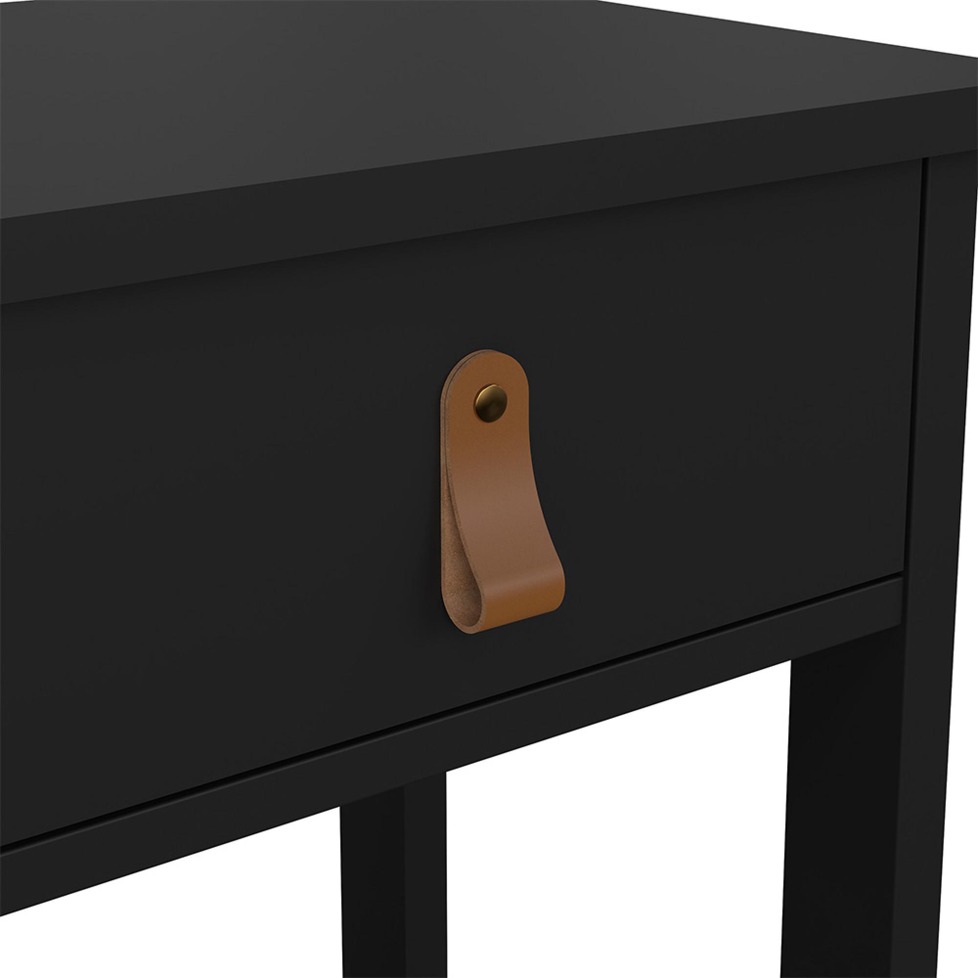 Barcelona Bedside Table - 1 Drawer - Matt Black