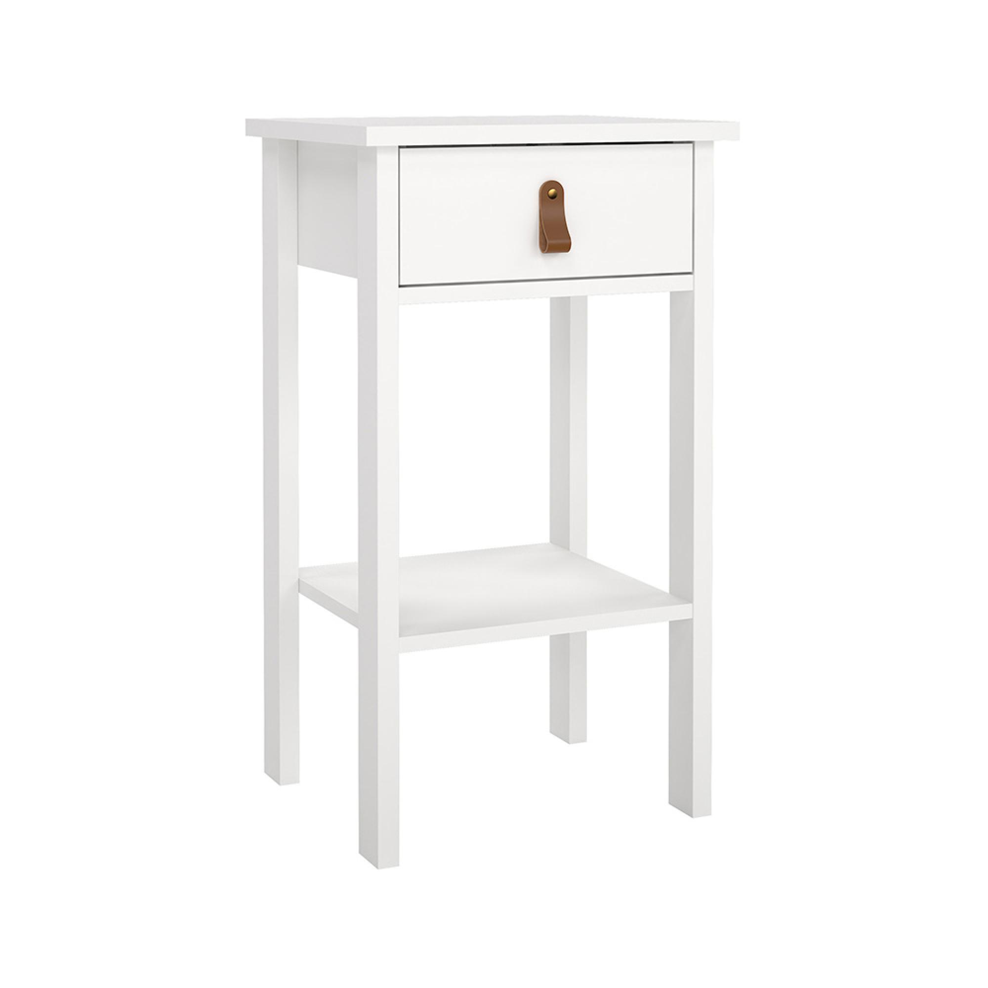 Barcelona Bedside Table - 1 Drawer - White