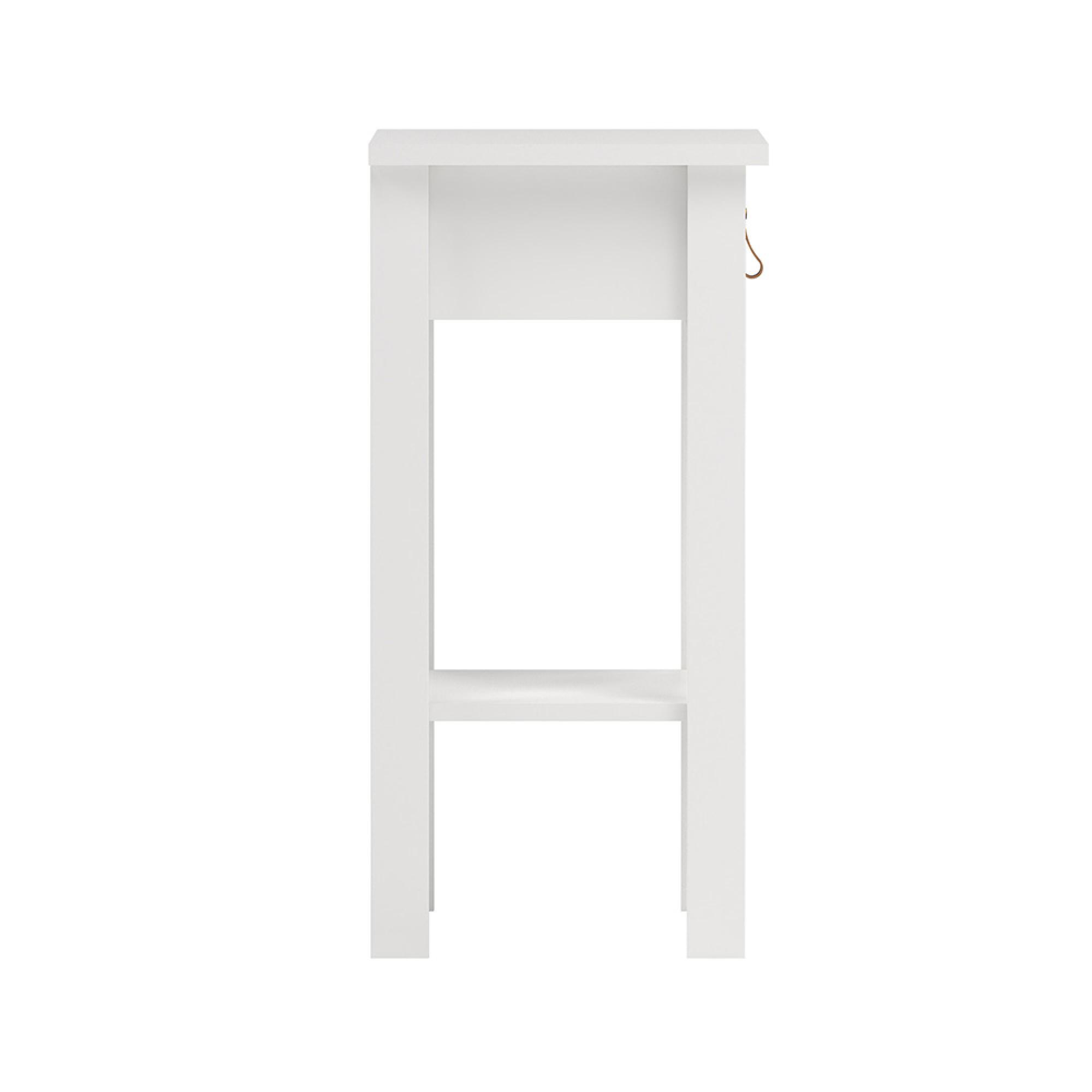 Barcelona Bedside Table - 1 Drawer - White