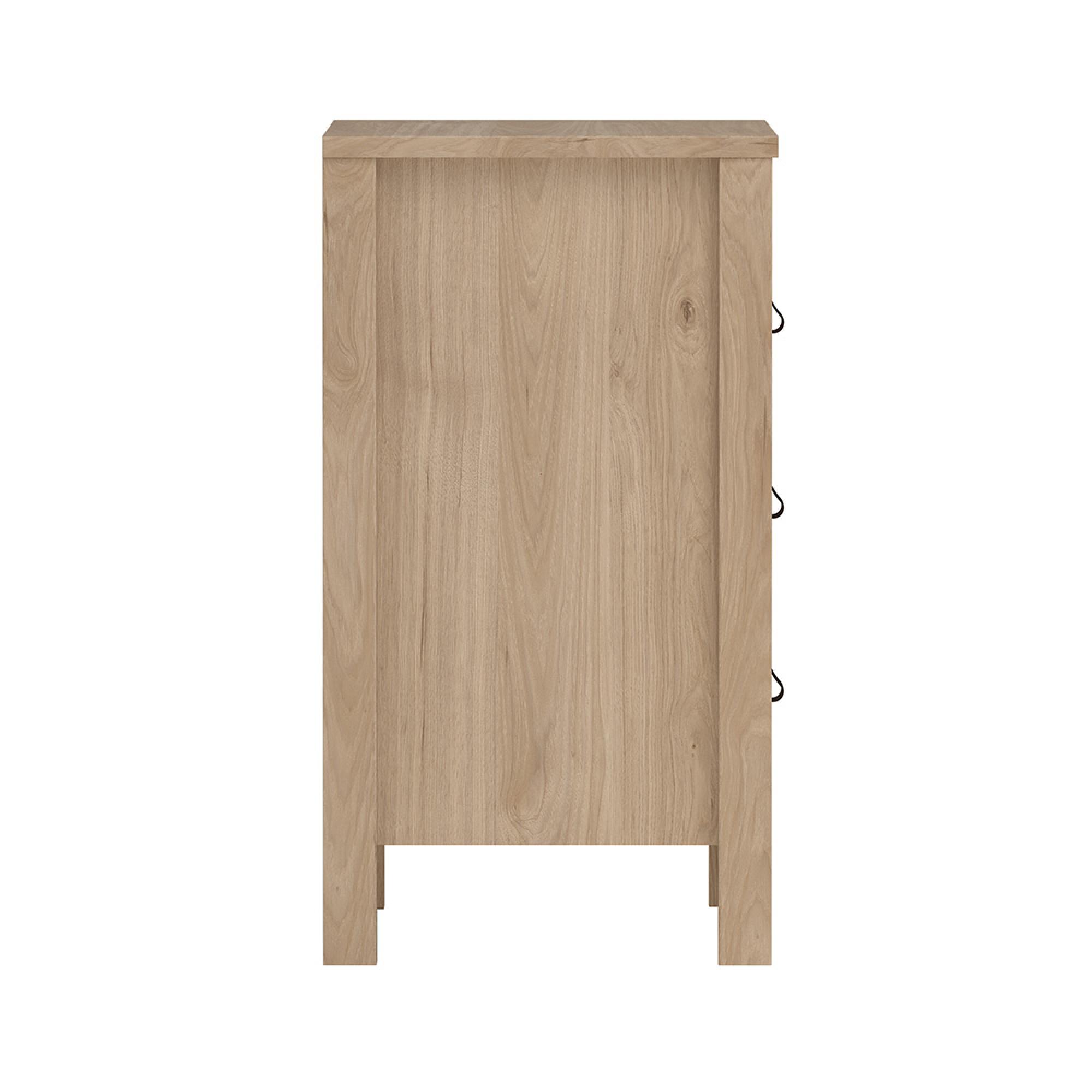 Barcelona Bedside Table - 3 Drawer - Jackson Hickory Oak