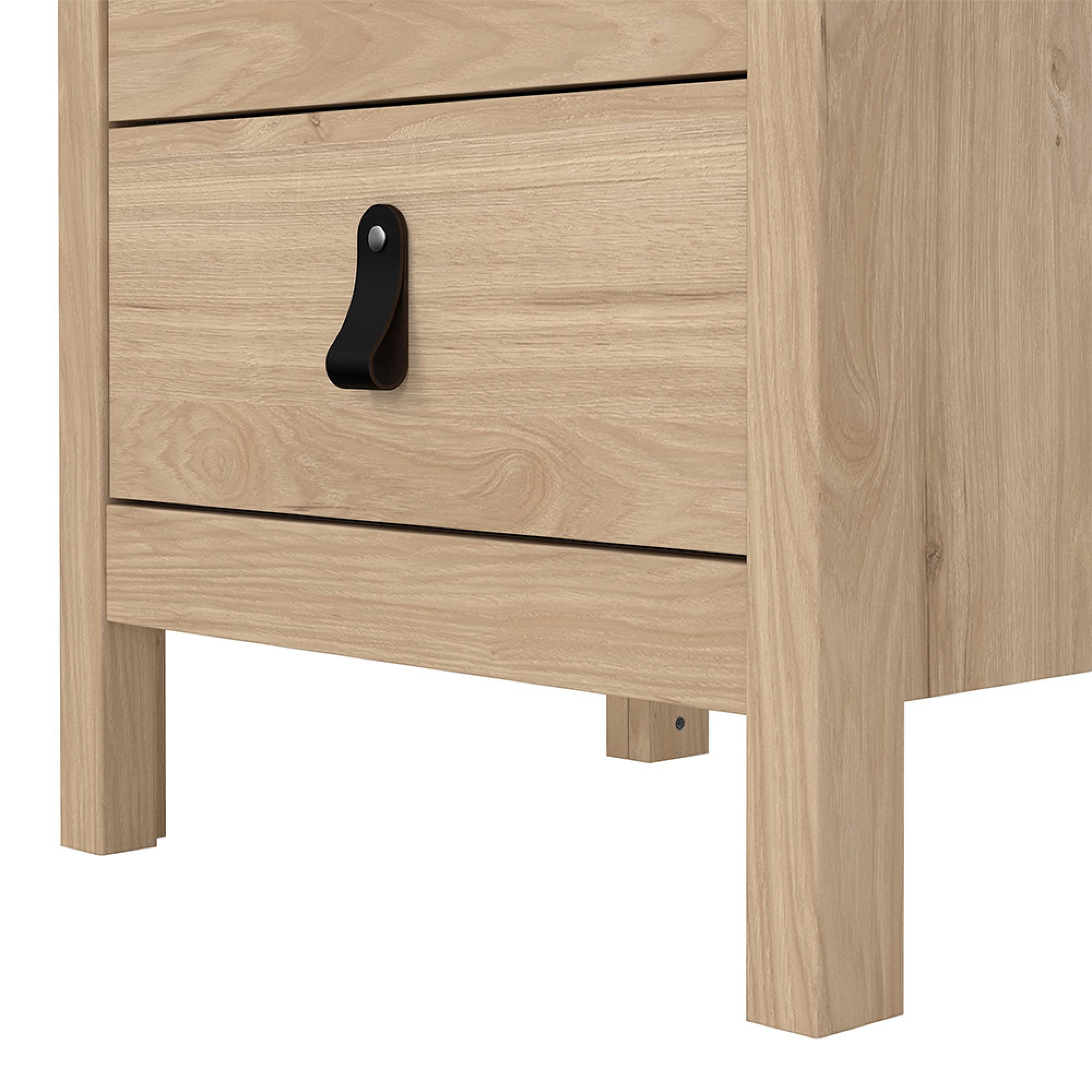 Barcelona Bedside Table - 3 Drawer - Jackson Hickory Oak