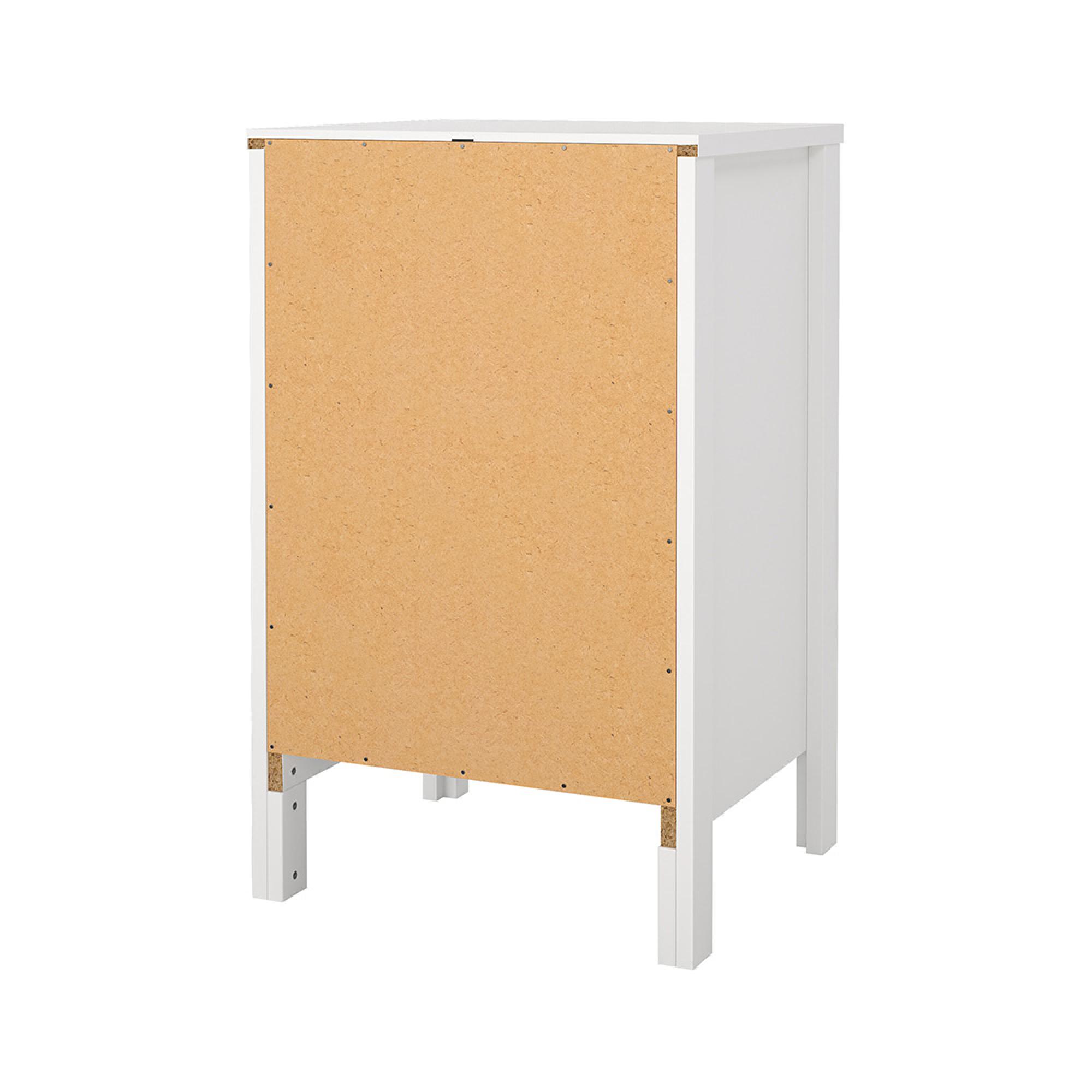 Barcelona Bedside Table - 3 Drawer - White
