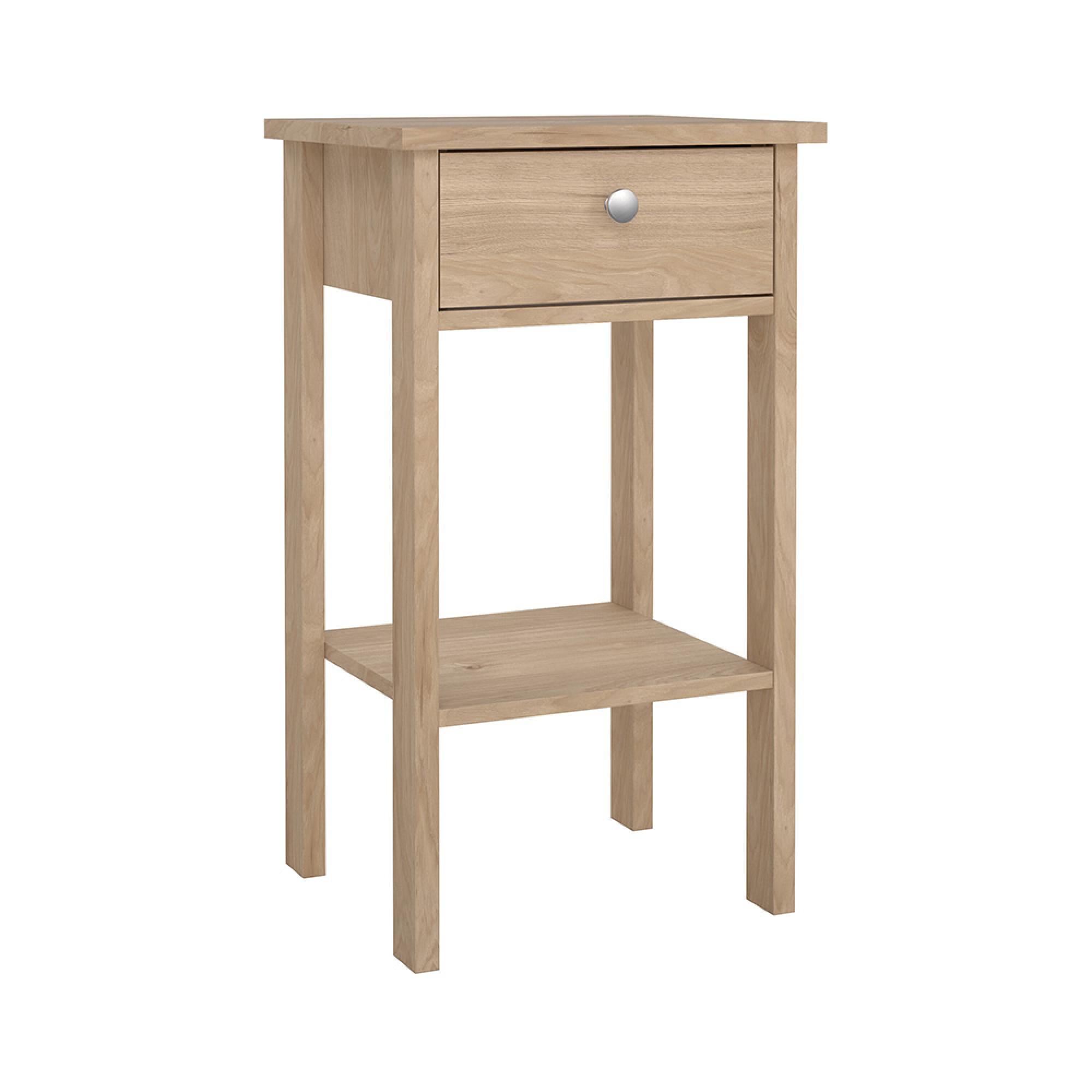 Madrid Bedside Table - 1 Drawer - Jackson Hickory Oak