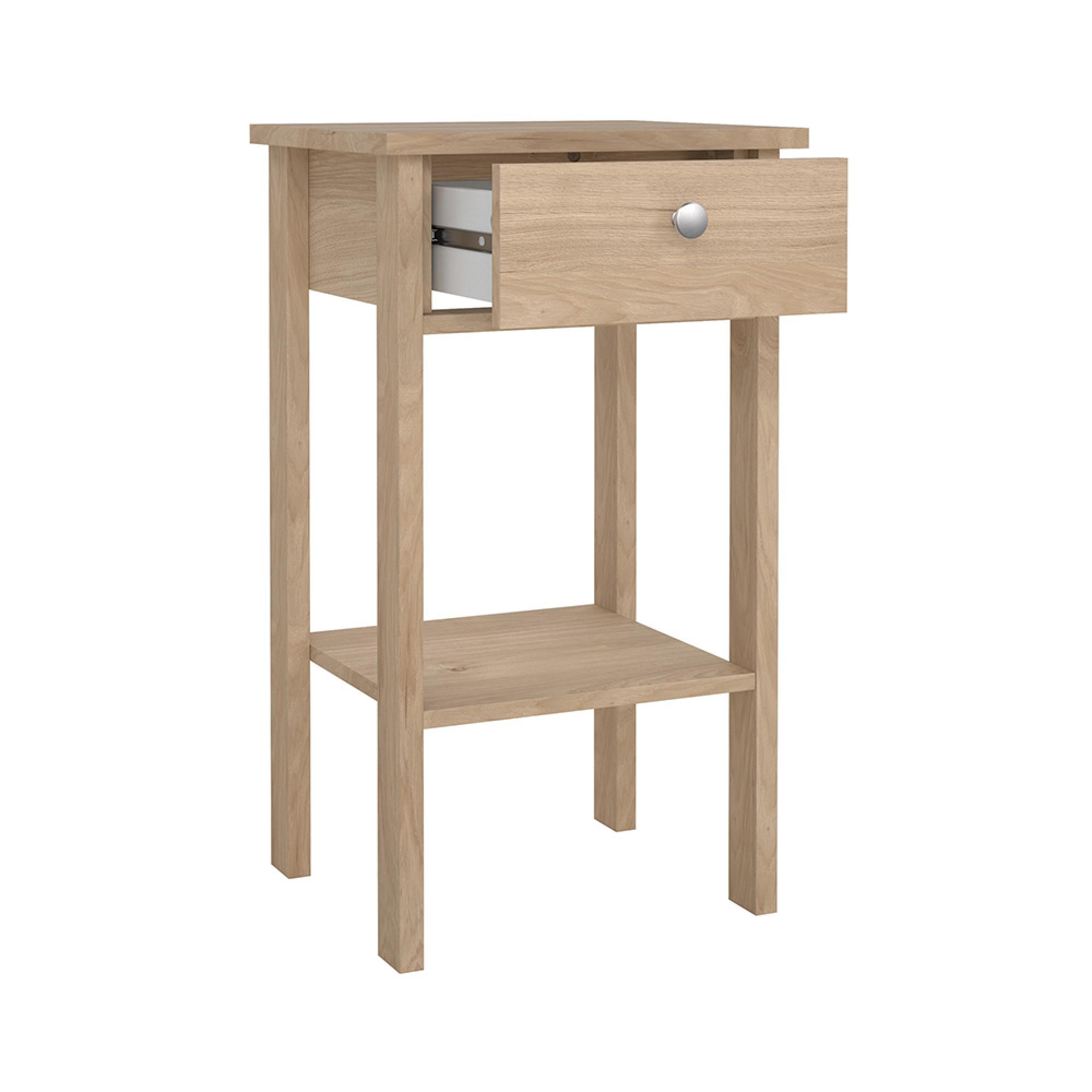 Madrid Bedside Table - 1 Drawer - Jackson Hickory Oak