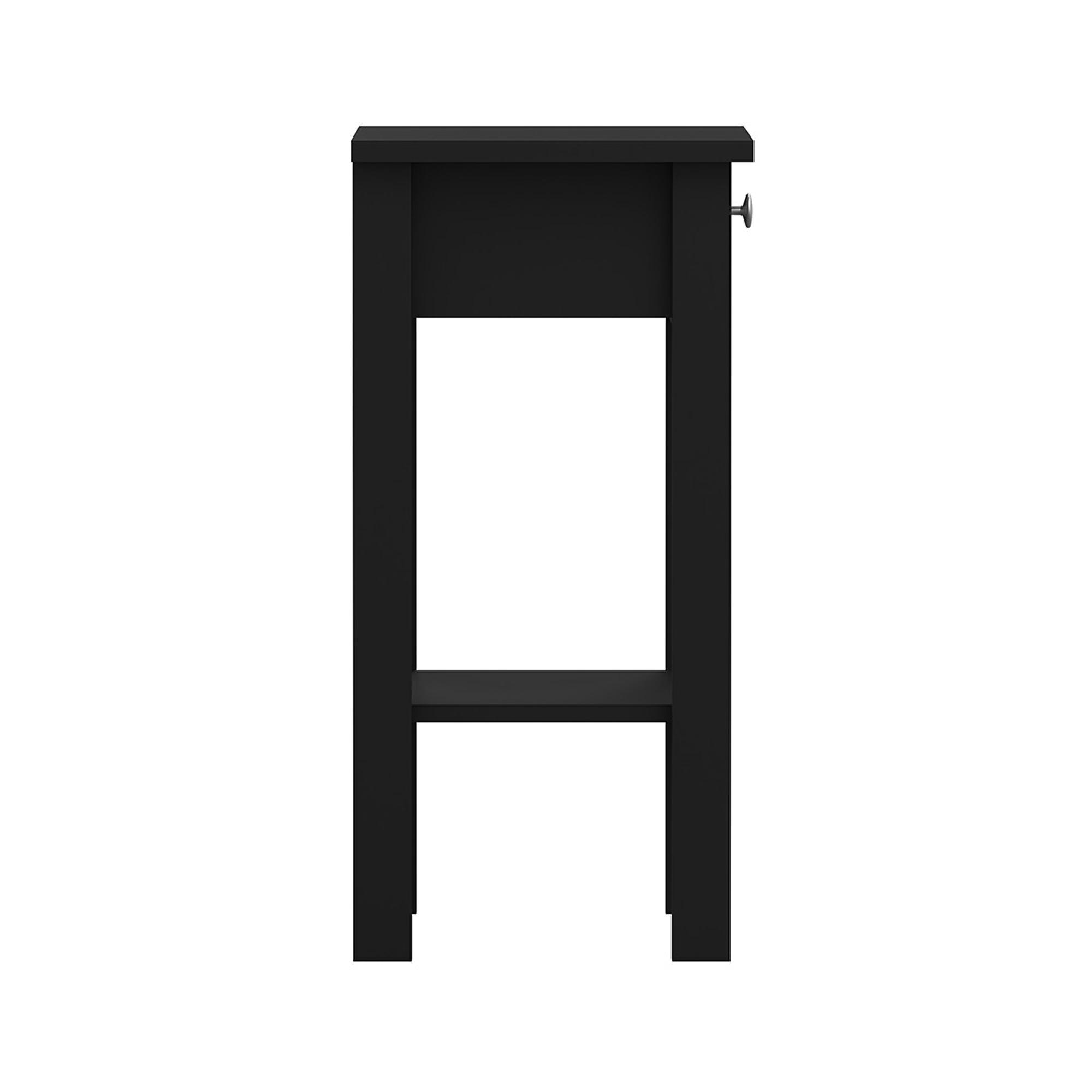 Madrid Bedside Table - 1 Drawer - Matt Black