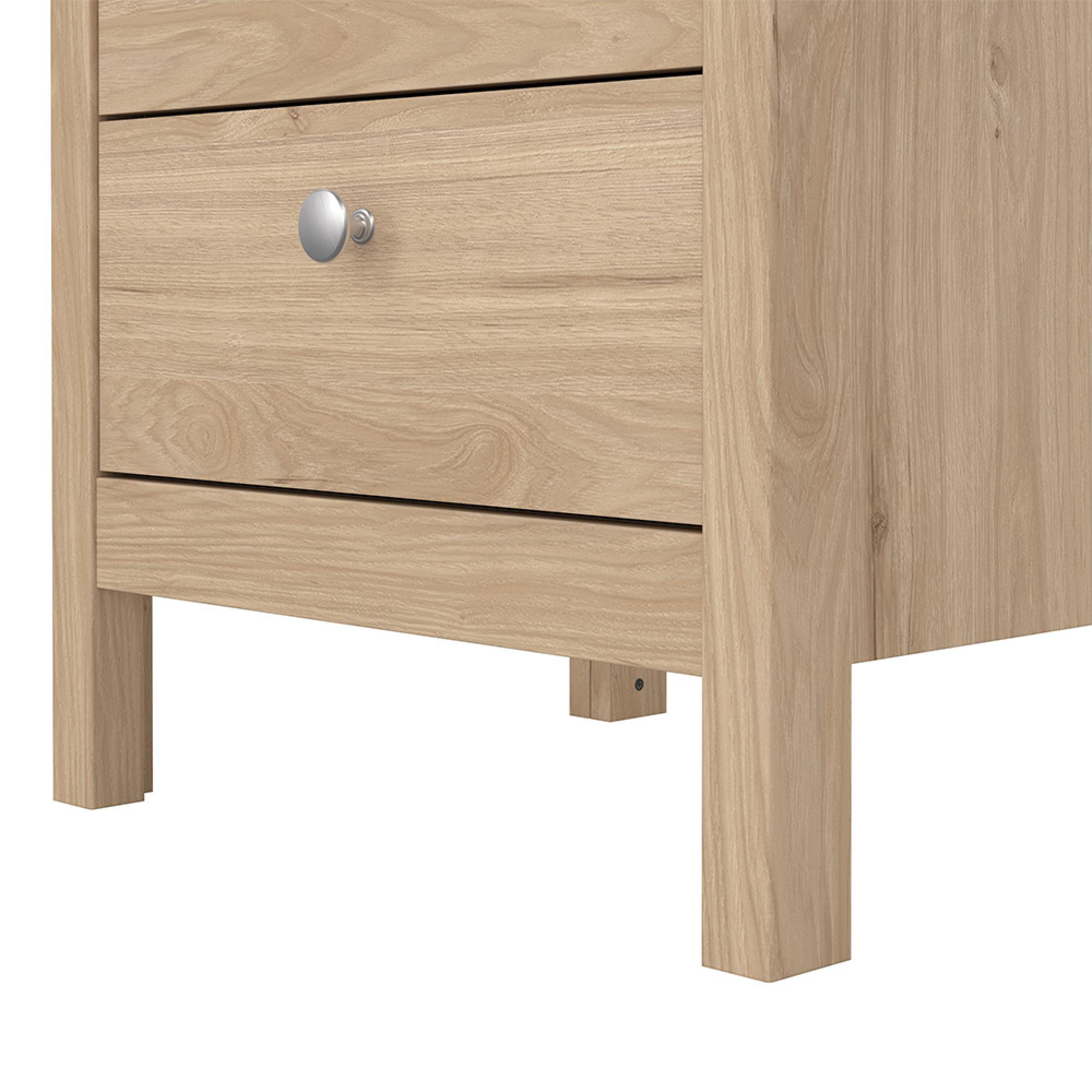 Madrid Bedside Table - 3 Drawer - Jackson Hickory Oak