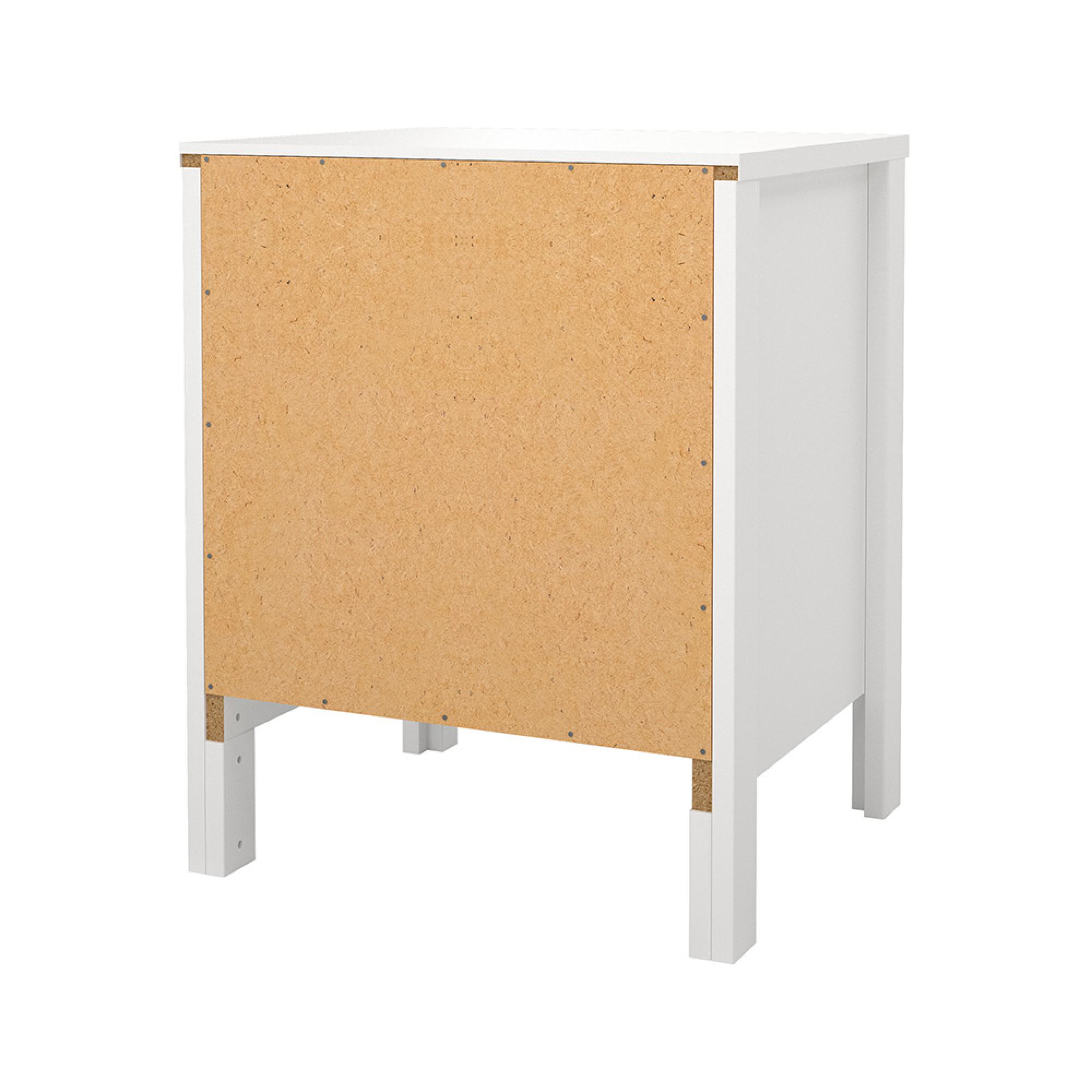 Madrid Bedside Cabinet - 2 Drawer - White