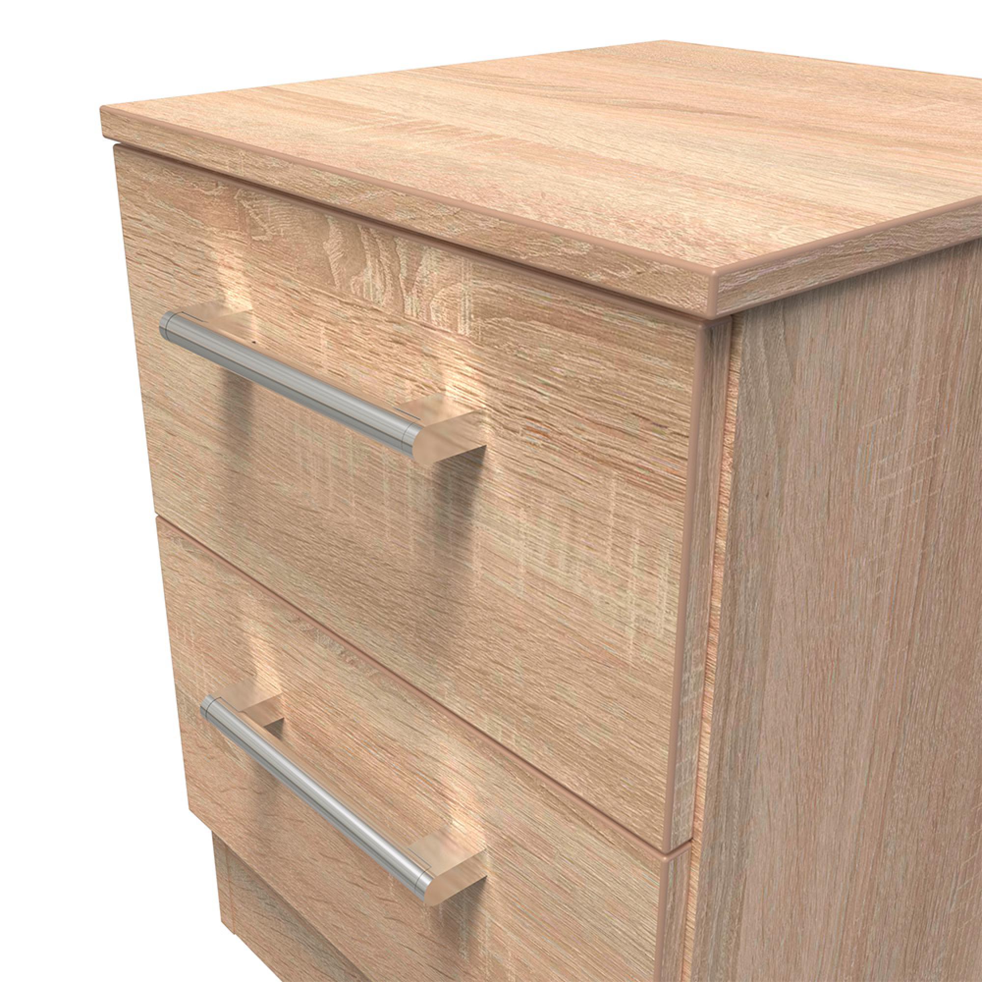 Devon Bedside Cabinet - 2 Drawer - Oak