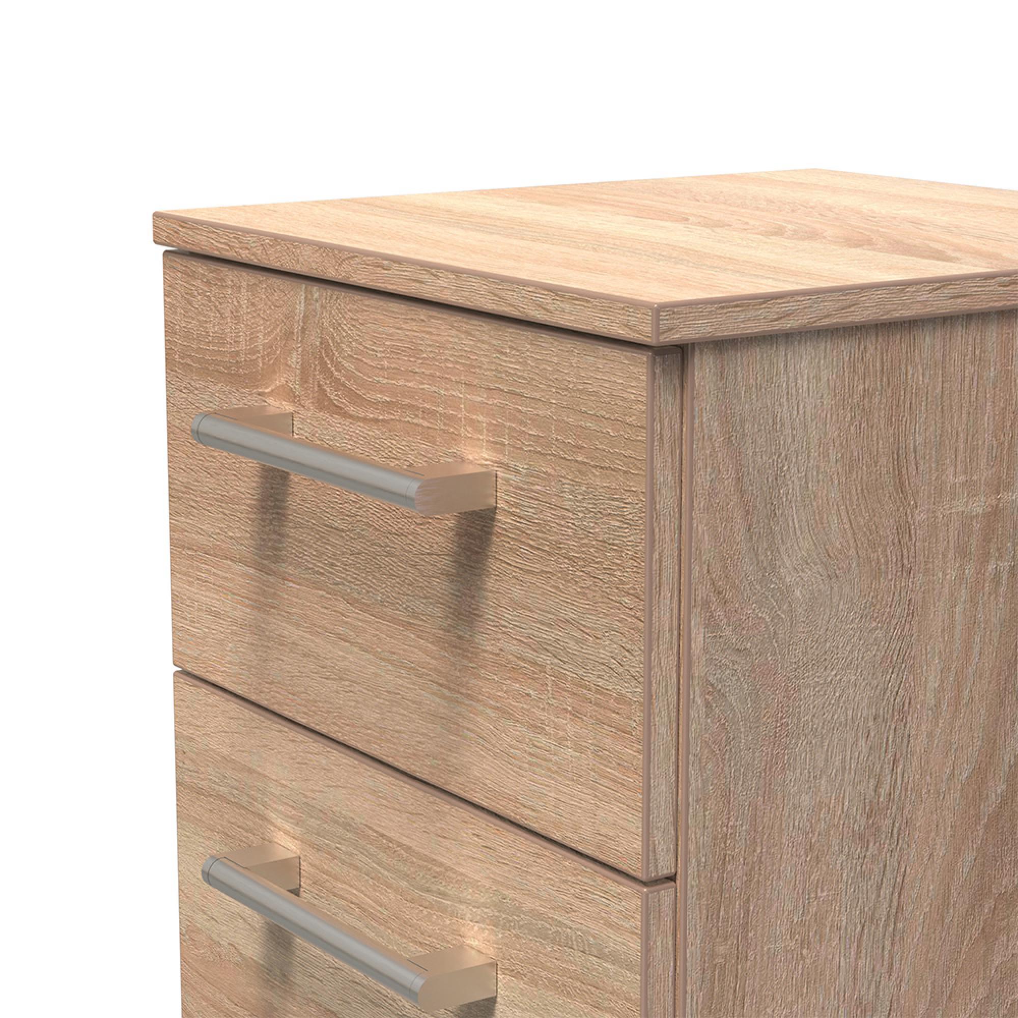 Devon Bedside Cabinet - 3 Drawer - Oak