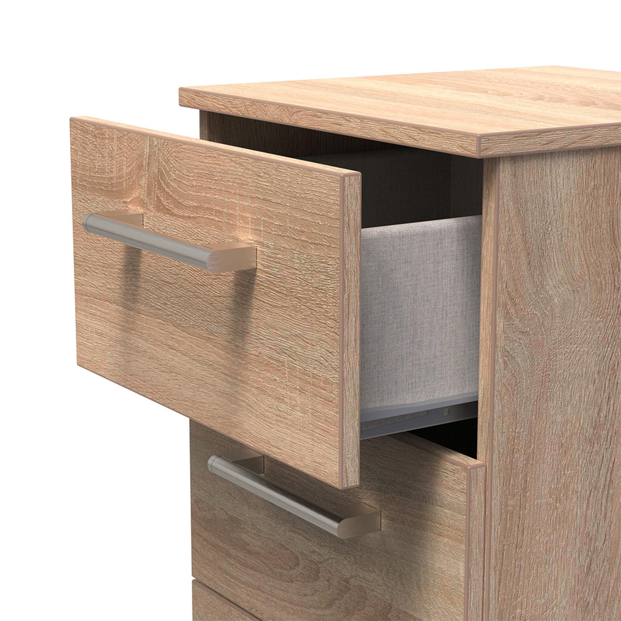 Devon Bedside Cabinet - 3 Drawer - Oak