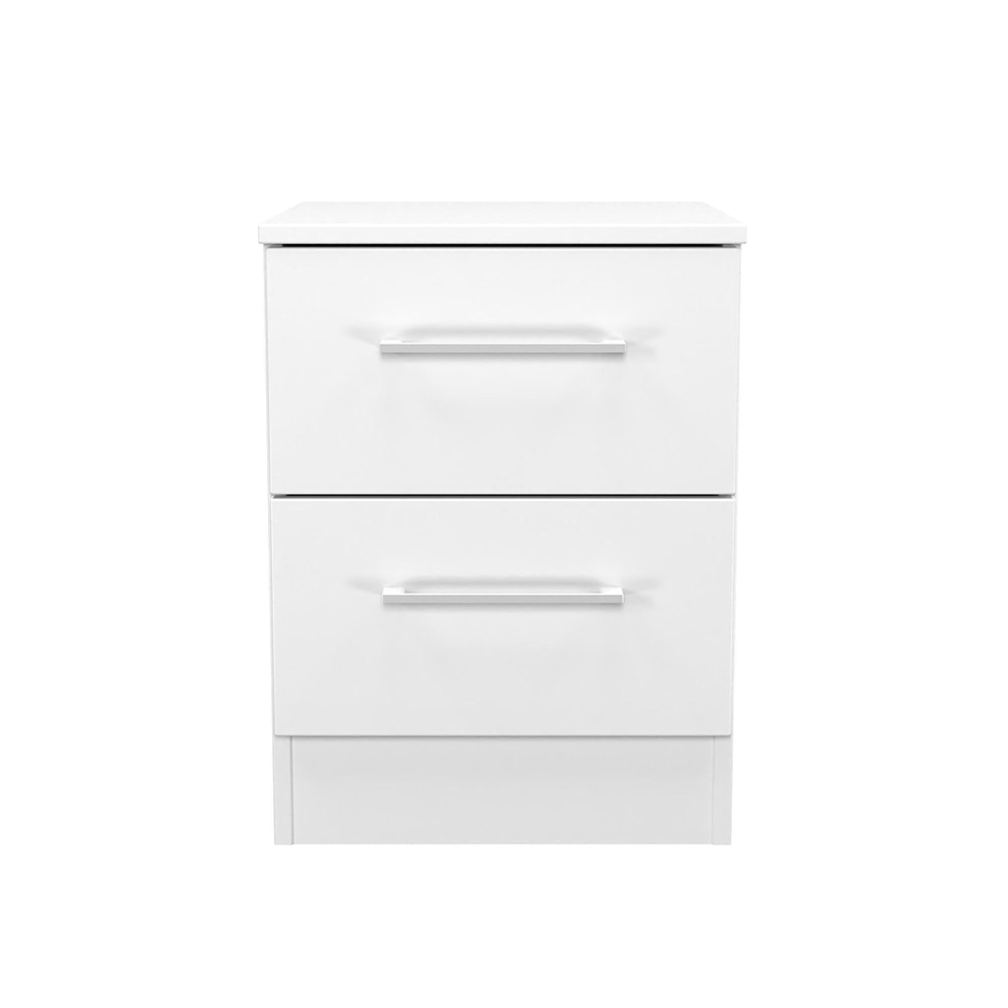 Worcester Bedside Cabinet - 2 Drawer - White