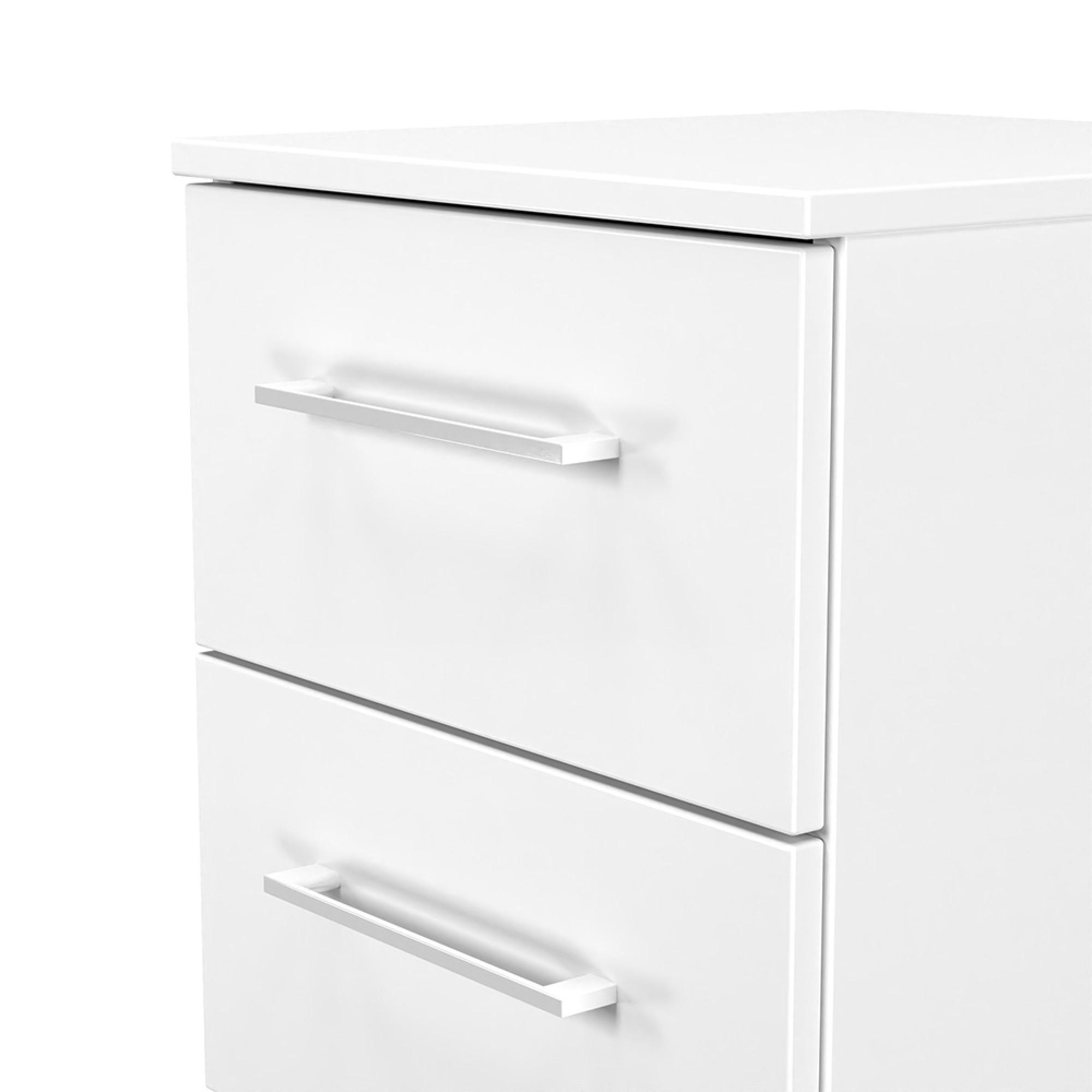 Worcester Bedside Cabinet - 2 Drawer - White