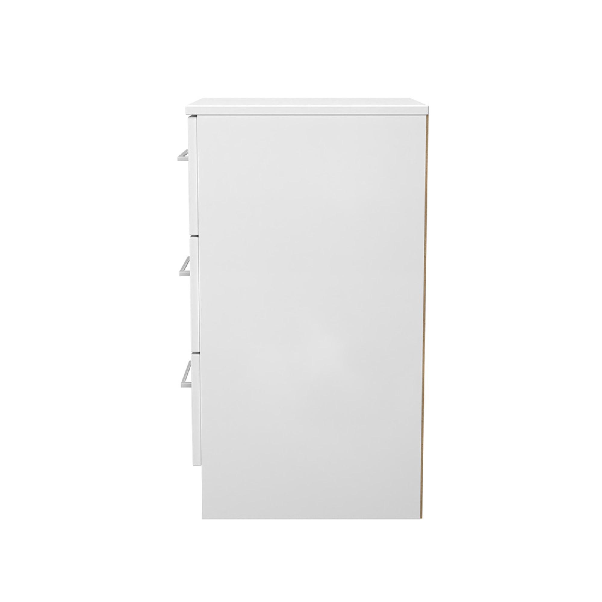 Worcester Bedside Cabinet - 3 Drawer - White