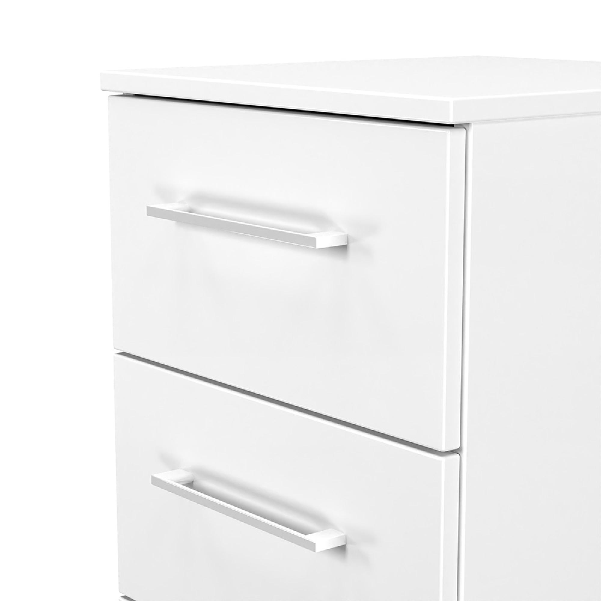 Worcester Bedside Cabinet - 3 Drawer - White
