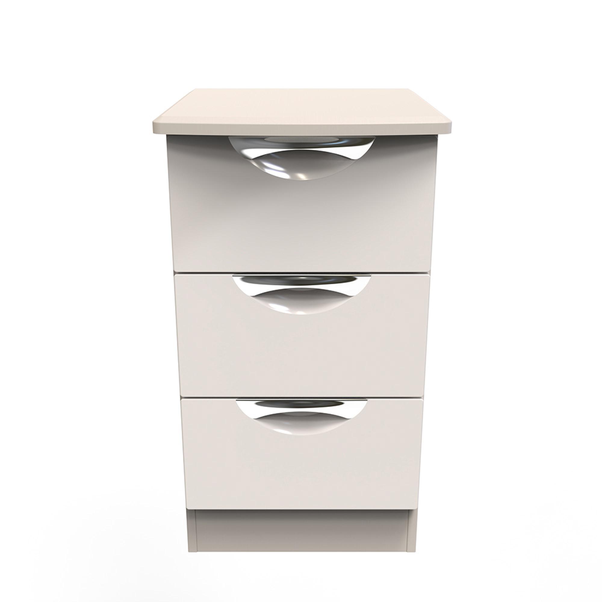 Camden Bedside Cabinet - 3 Drawer - Cashmere