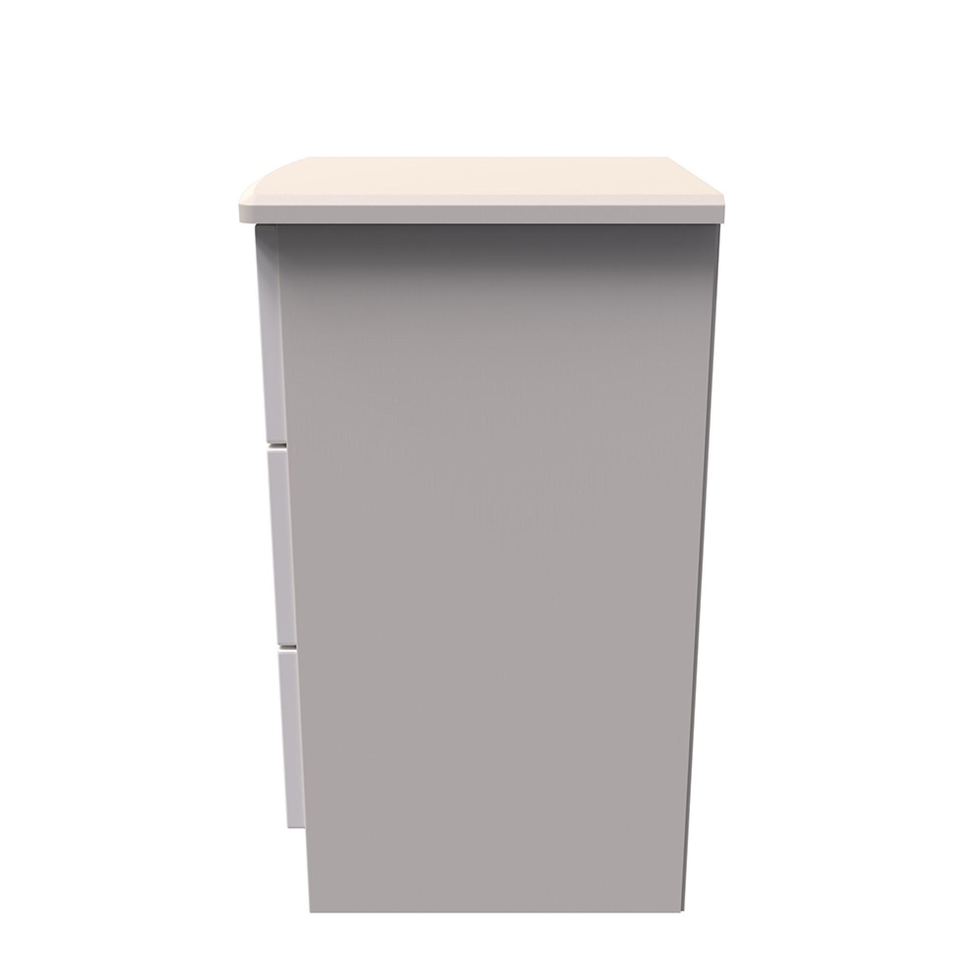 Camden Bedside Cabinet - 3 Drawer - Cashmere