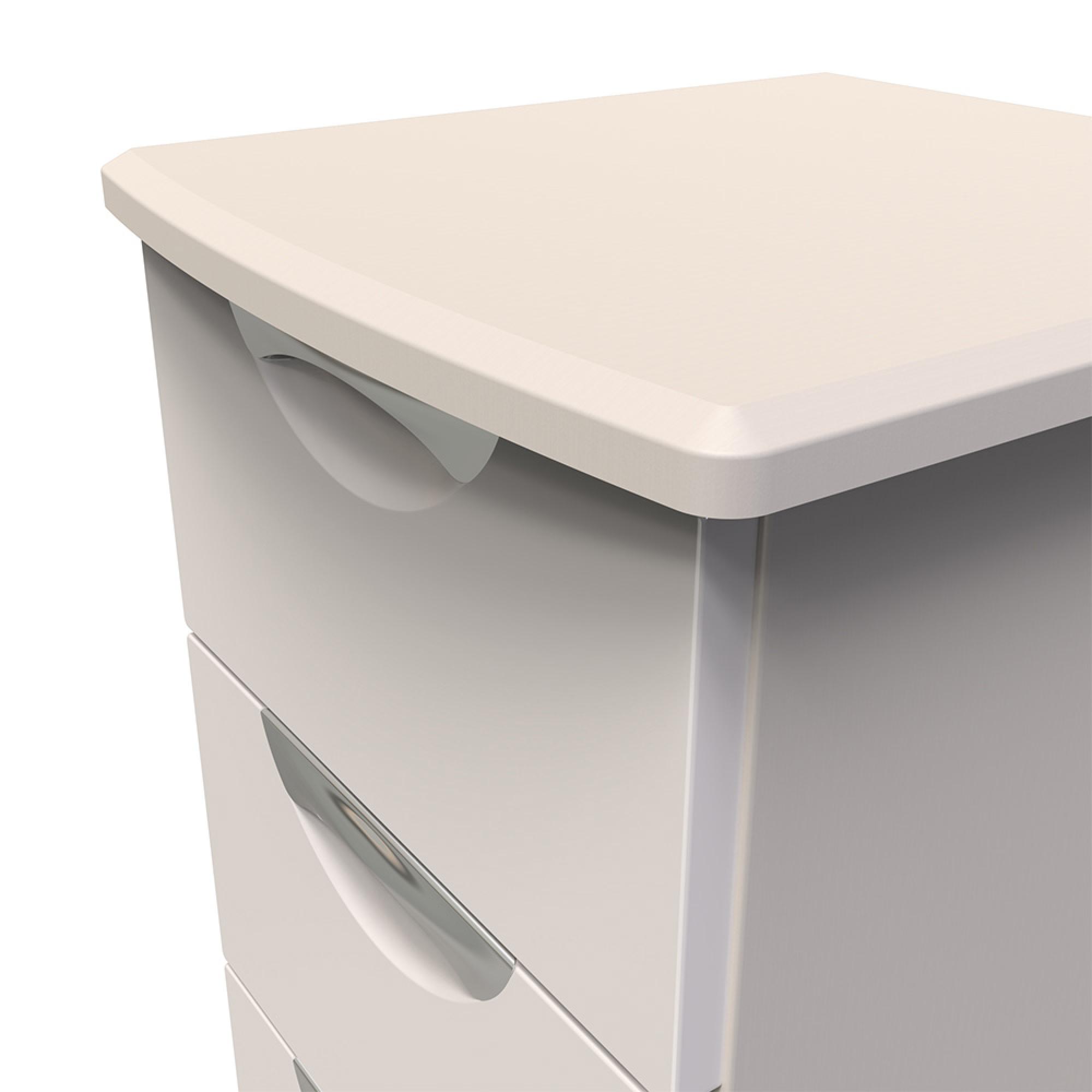 Camden Bedside Cabinet - 3 Drawer - Cashmere