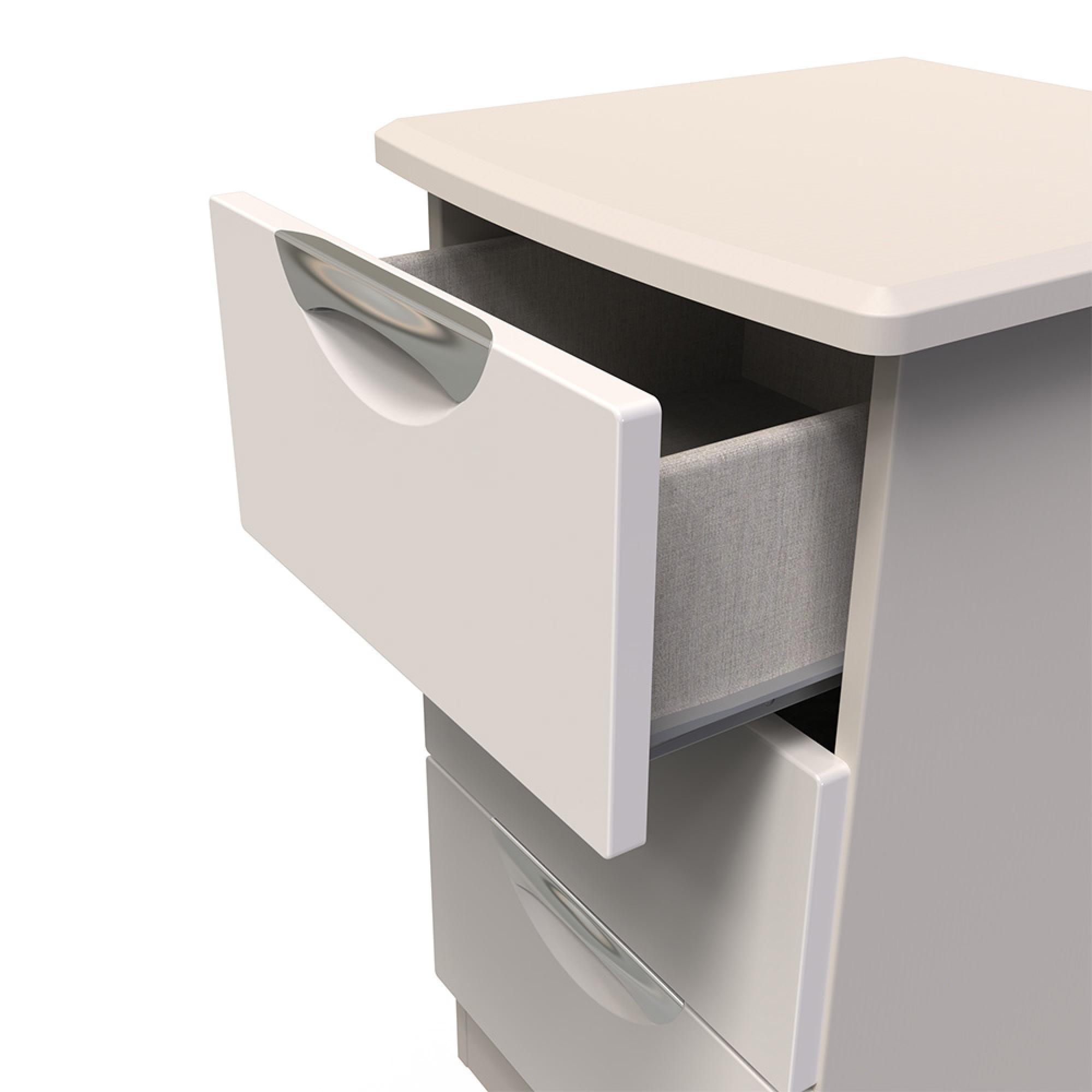 Camden Bedside Cabinet - 3 Drawer - Cashmere