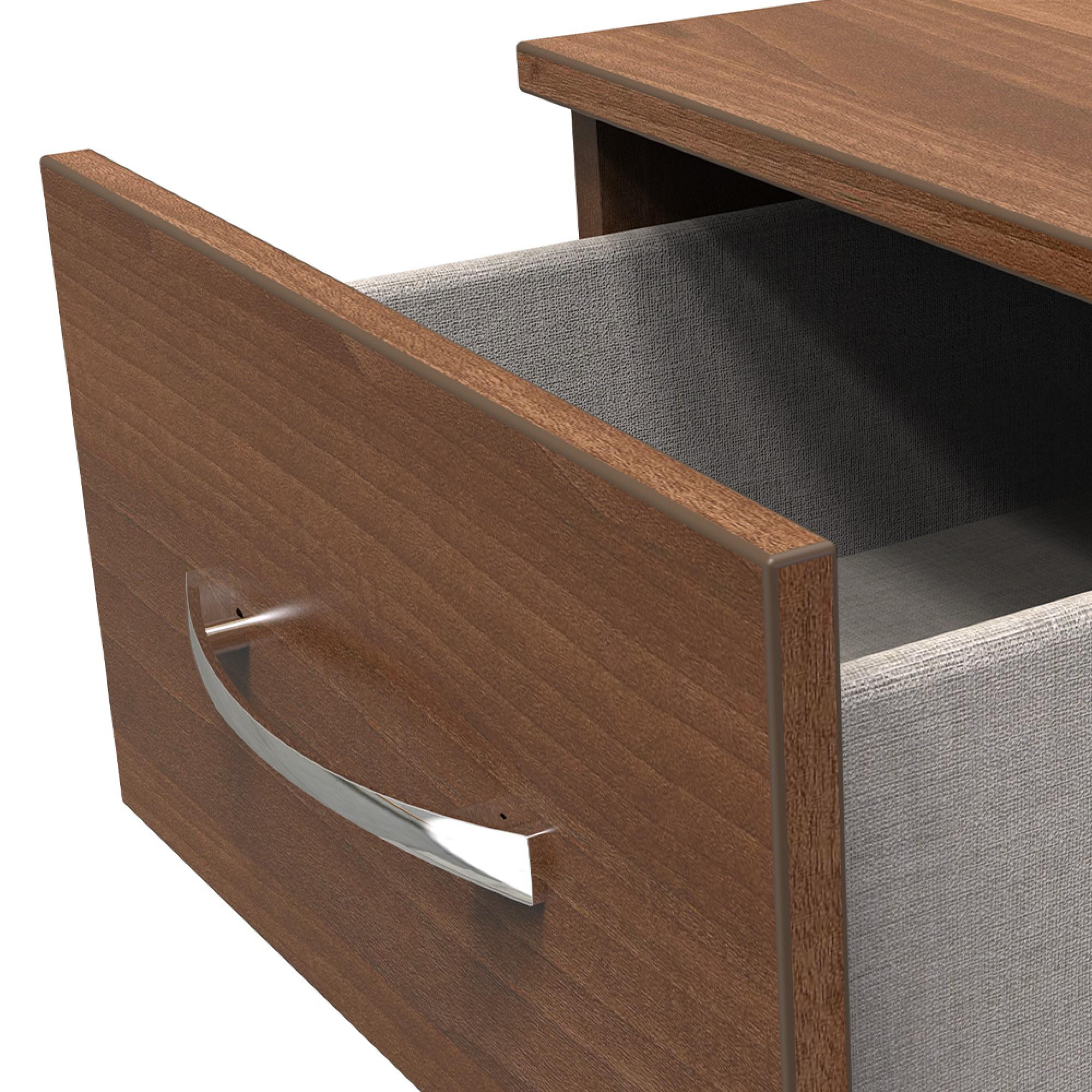 Avon Bedside Cabinet - 2 Drawer - Walnut