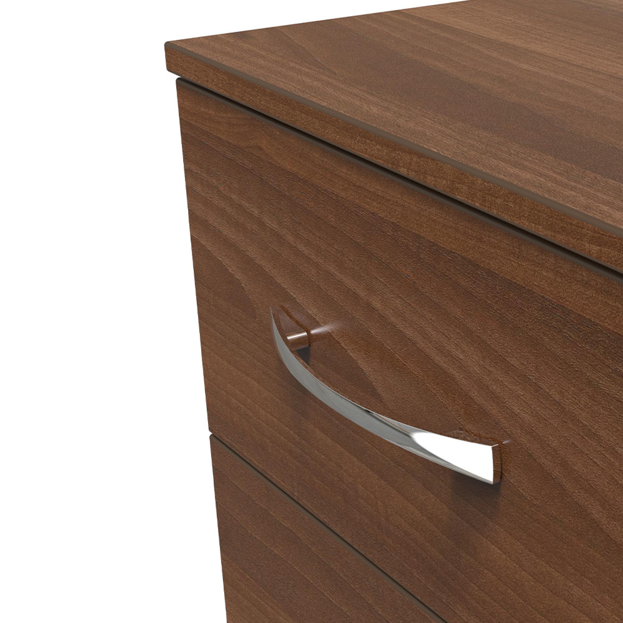 Avon Bedside Cabinet - 3 Drawer - Walnut
