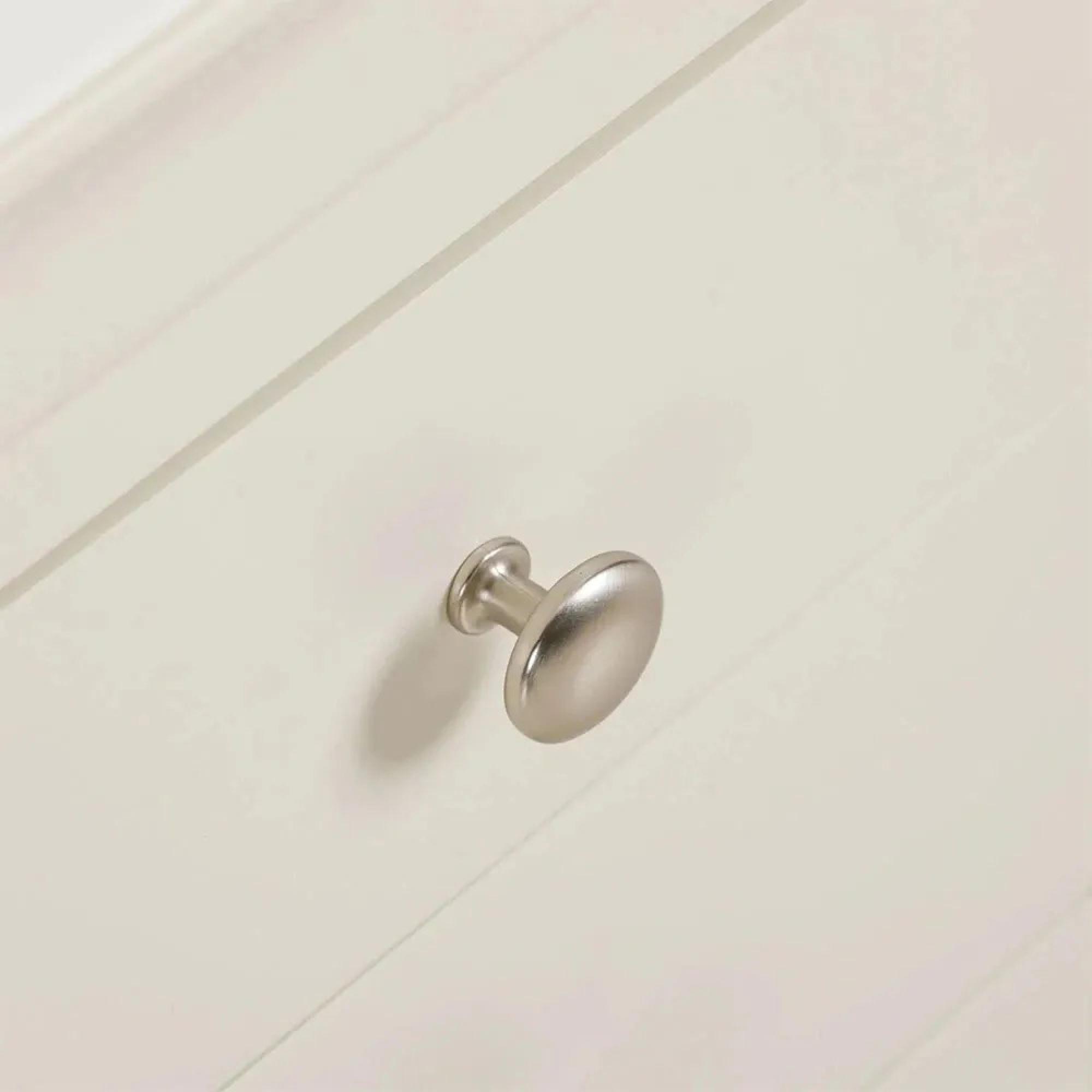 Paisley Bedside Cabinet - 3 Drawer - Cream Painted