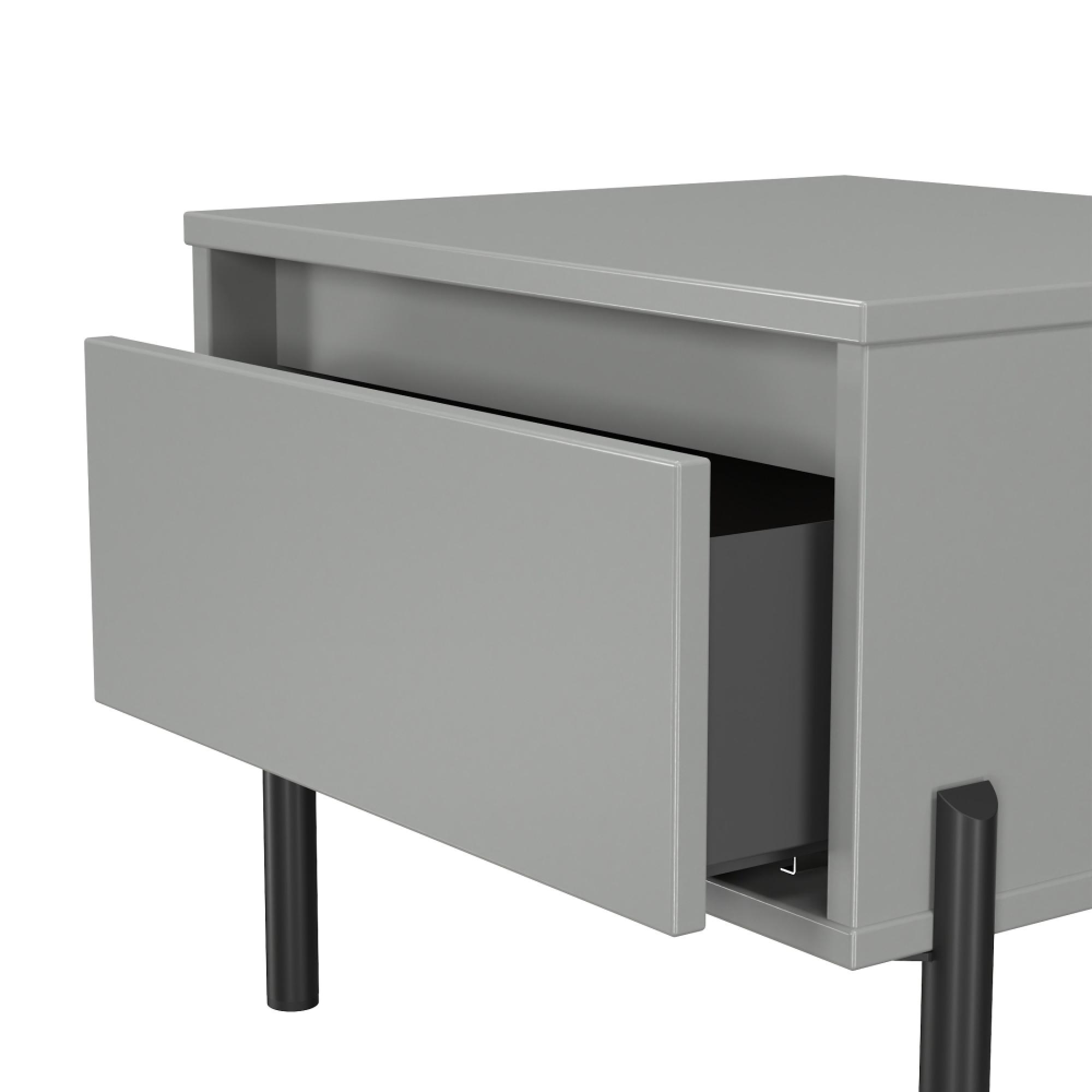 Leona Bedside Table - 1 Drawer - Dusk Grey
