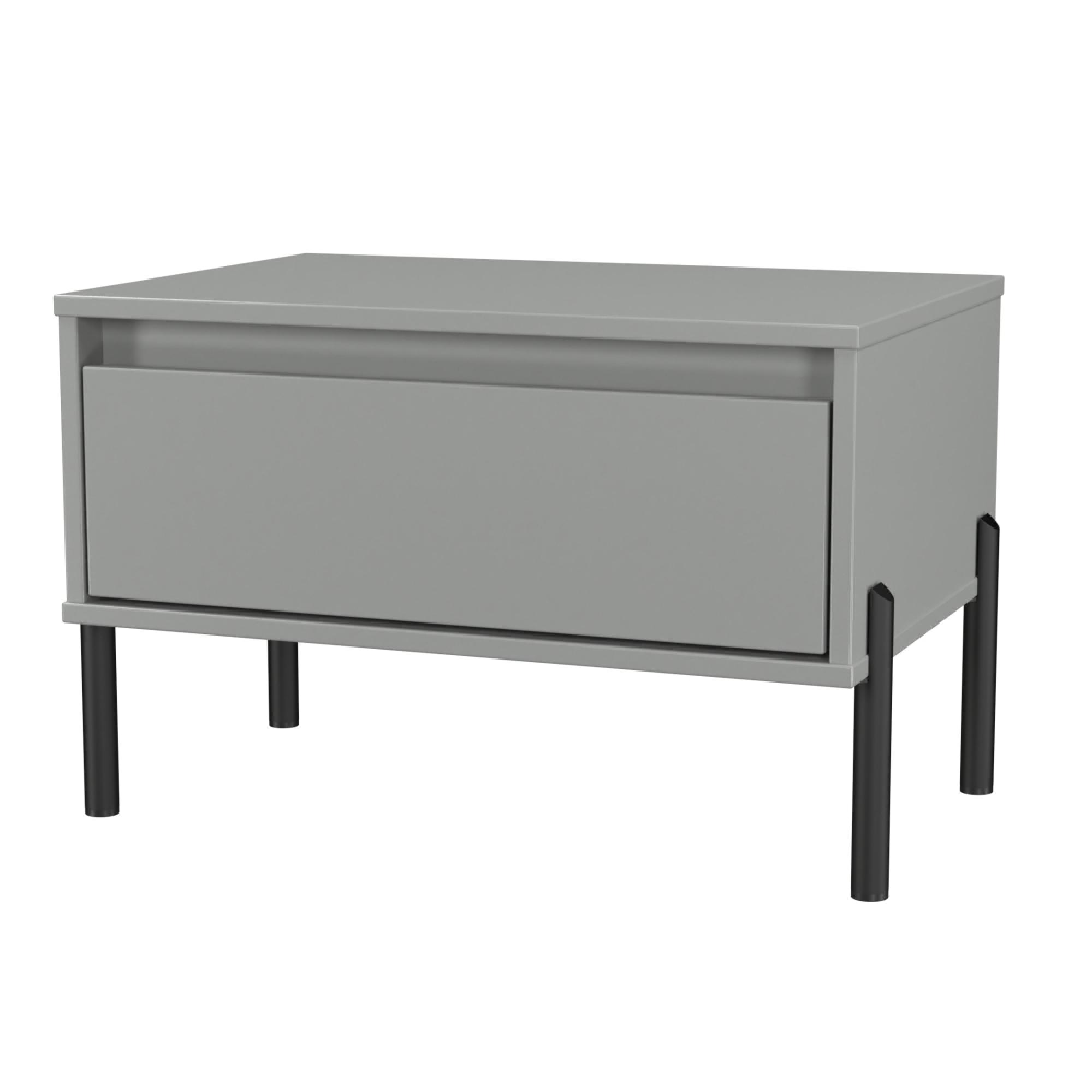 Leona Bedside Table - 1 Drawer - Midi - Dusk Grey