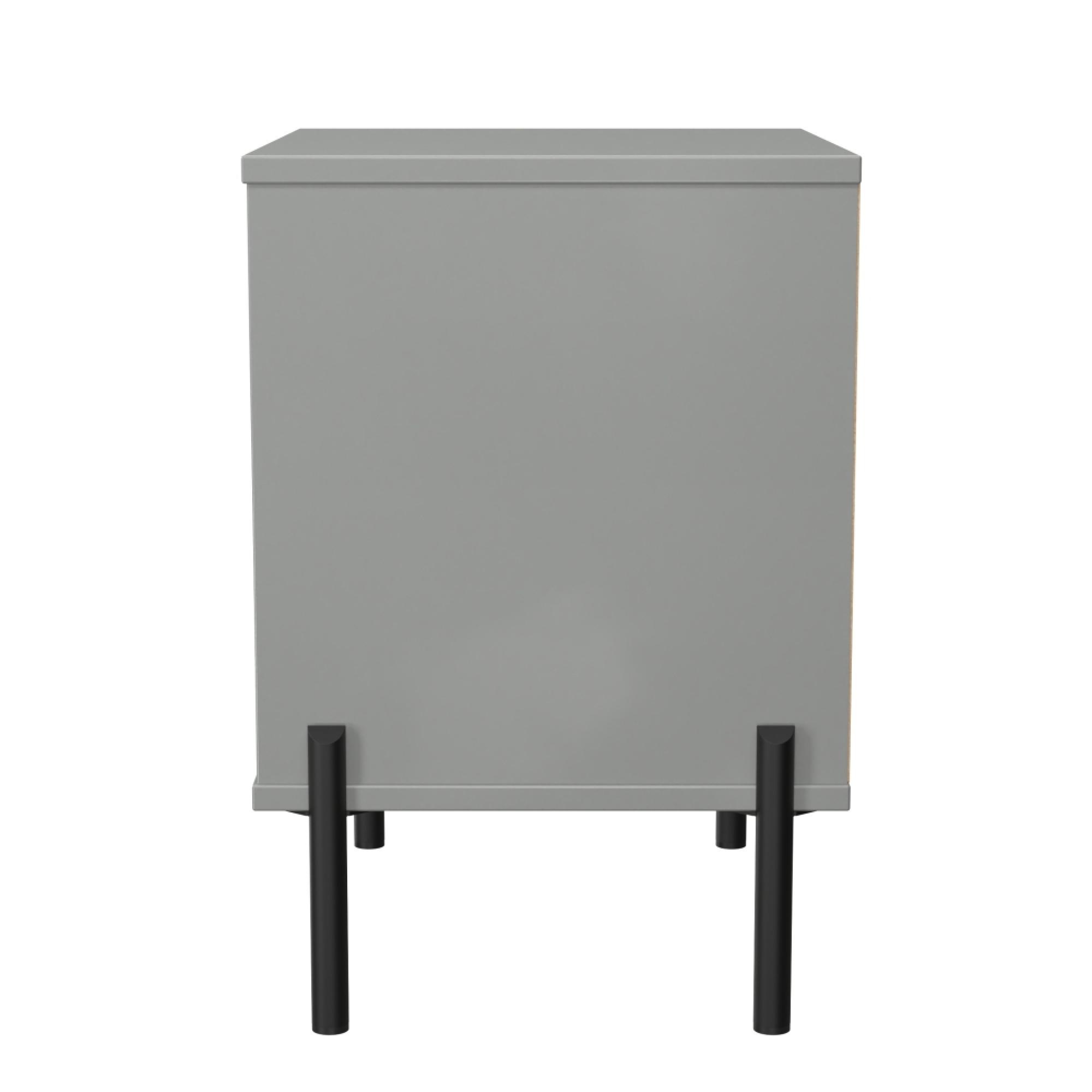 Leona Bedside Cabinet - 2 Drawer - Dusk Grey