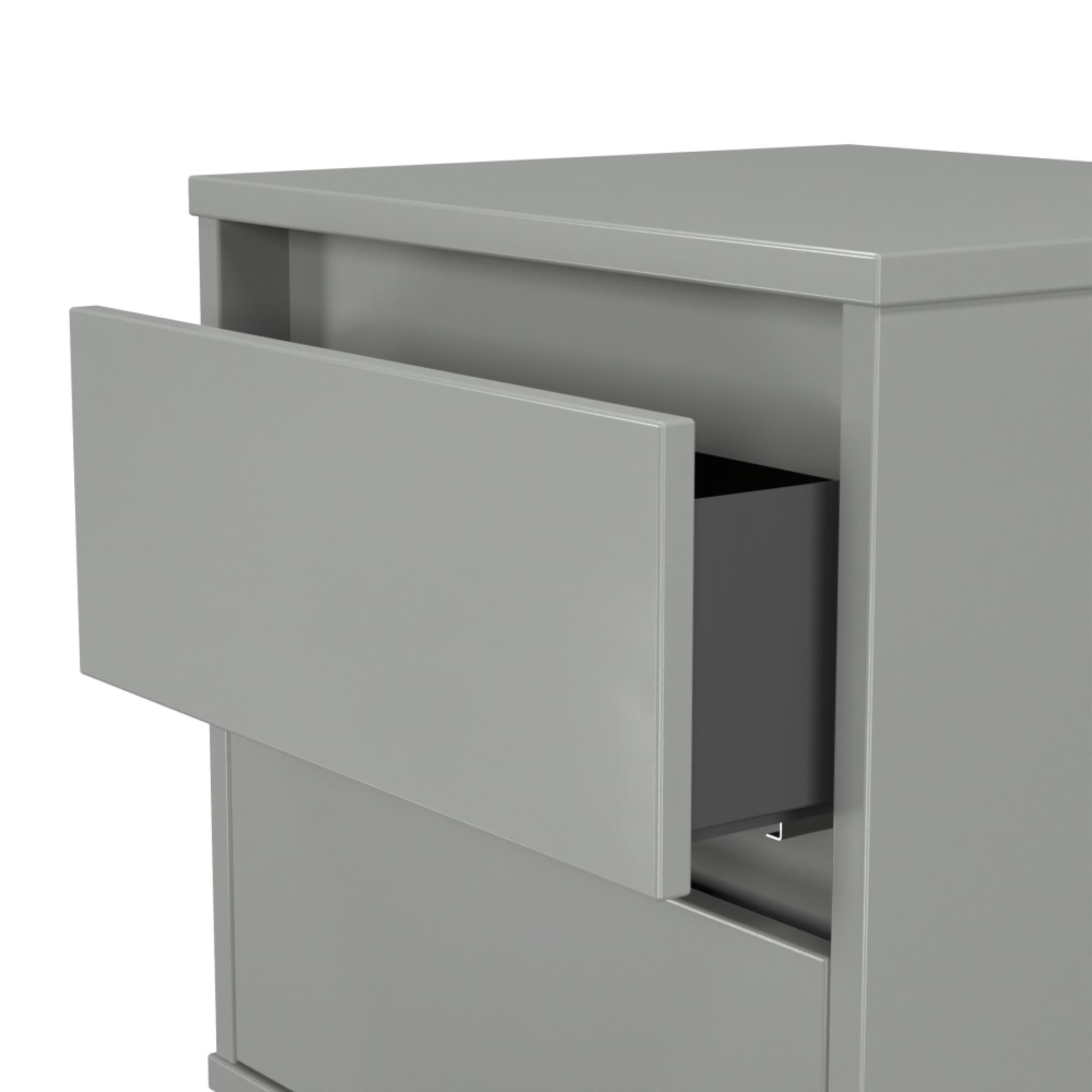 Leona Bedside Cabinet - 2 Drawer - Dusk Grey